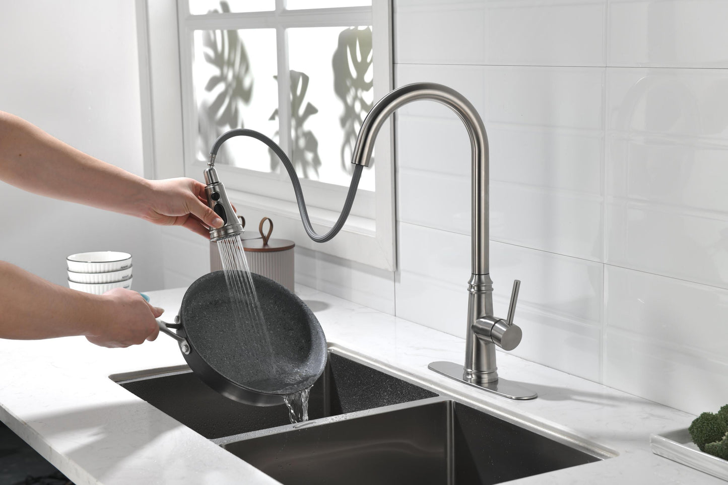 Touch Single Handle Bathroom Vanity Sink Faucet