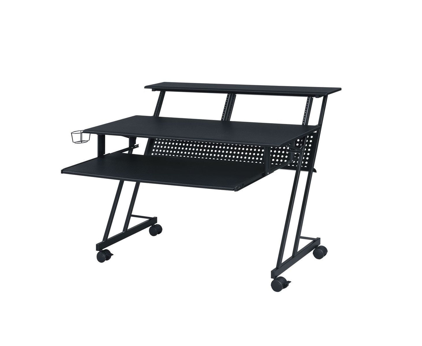 Suitor Computer Desk with Keyboard Tray, Black 92900