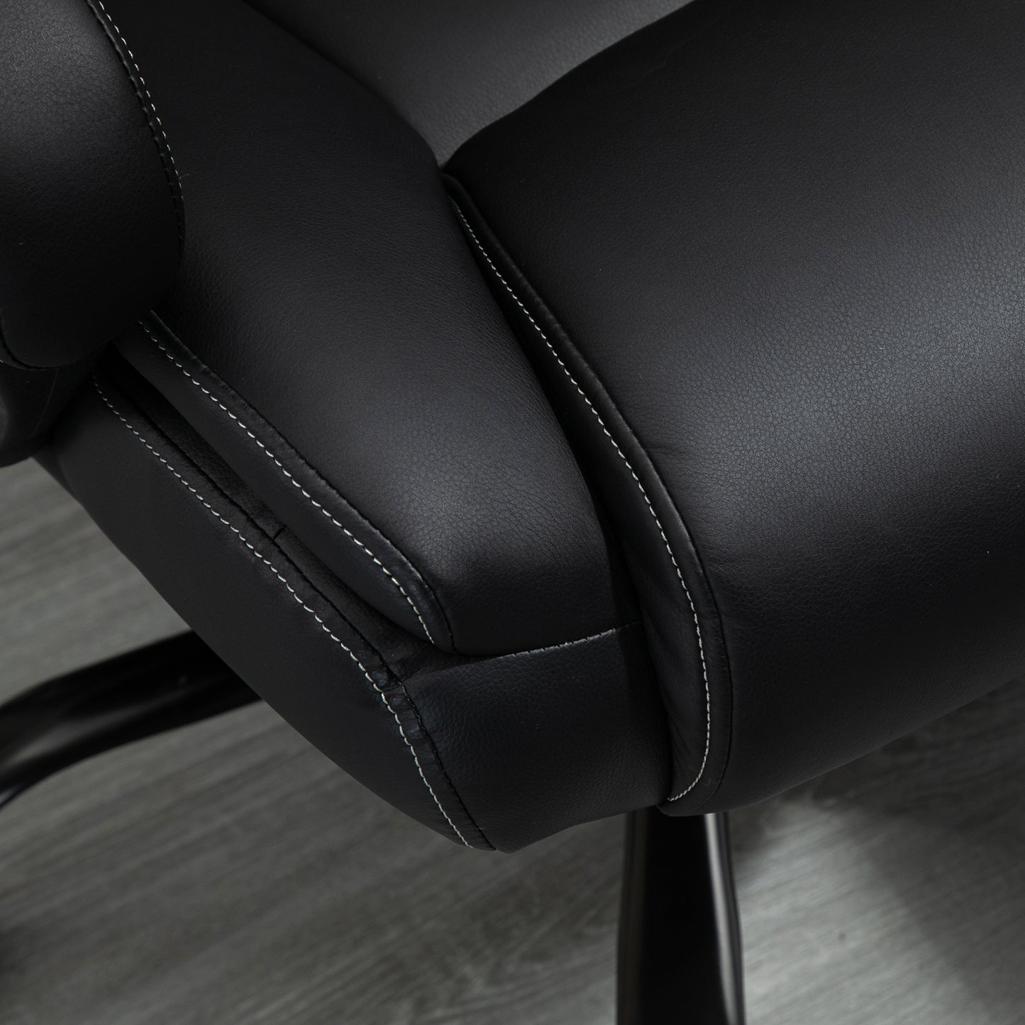 Vinsetto Big and Tall 400lbs Executive Office Chair with Wide Seat, Computer Desk Chair with High Back PU Leather Ergonomic Upholstery, Adjustable Height and Swivel Wheels, Black