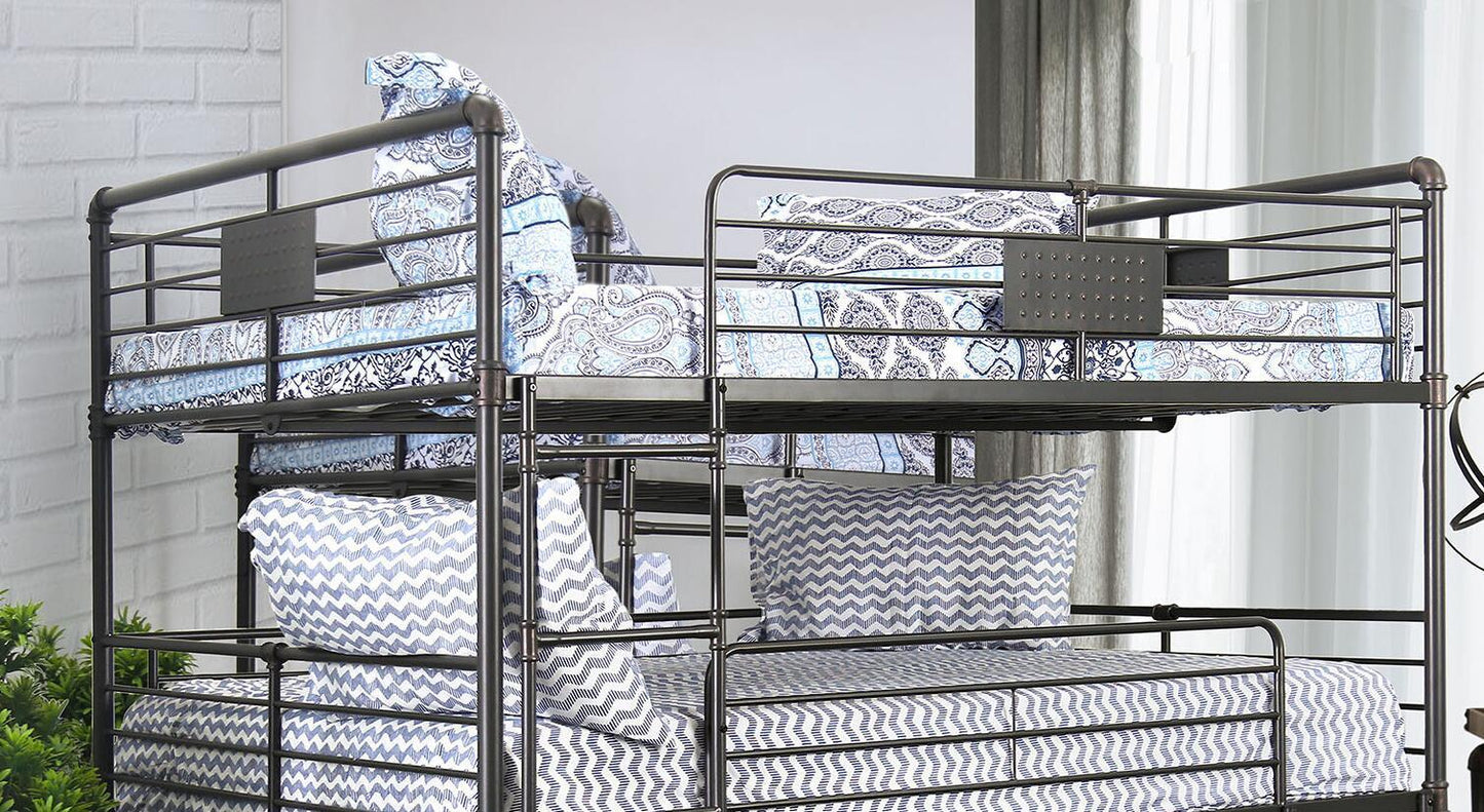 Three-Level Metal Bunk Bed