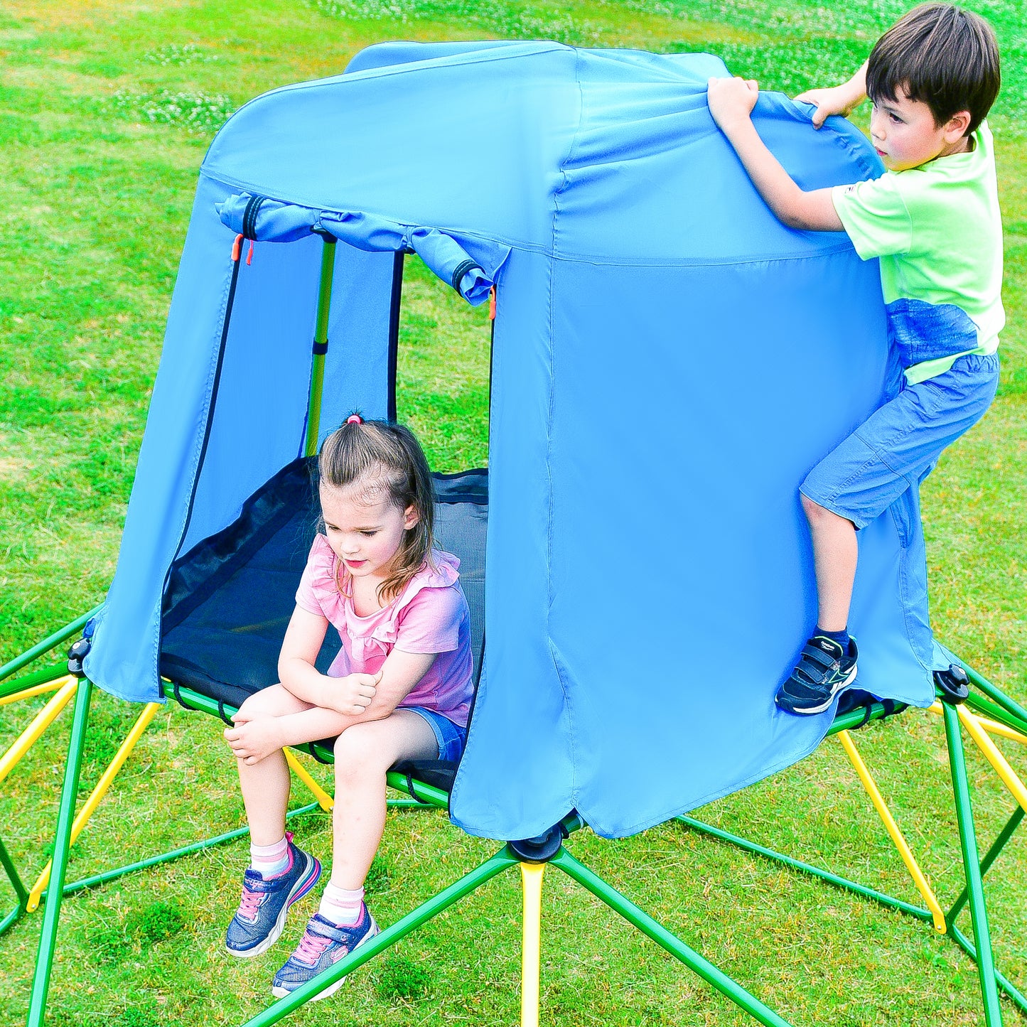 Children's 10ft Climbing Dome with Canopy and Playmat