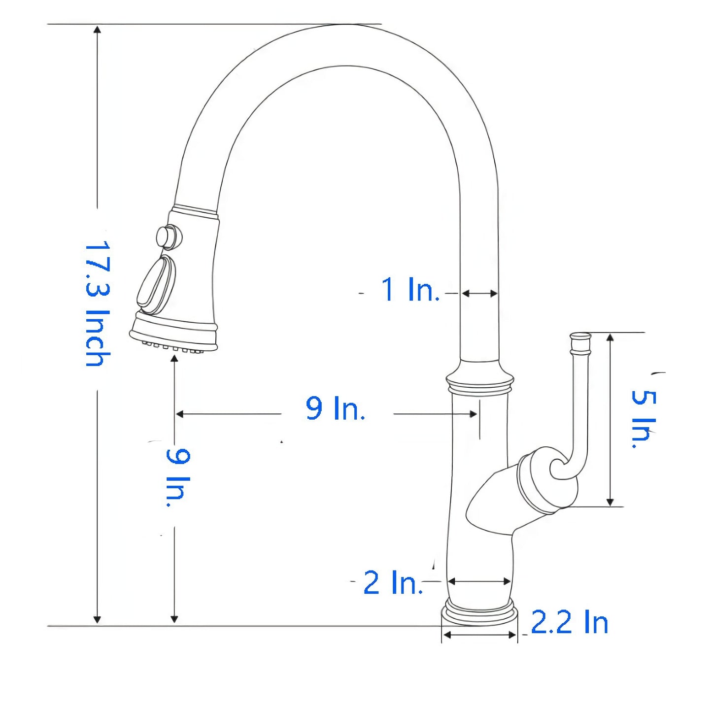 Kitchen Faucet with Pull Down Sprayer Modern Stainless Steel rv Kitchen Faucet