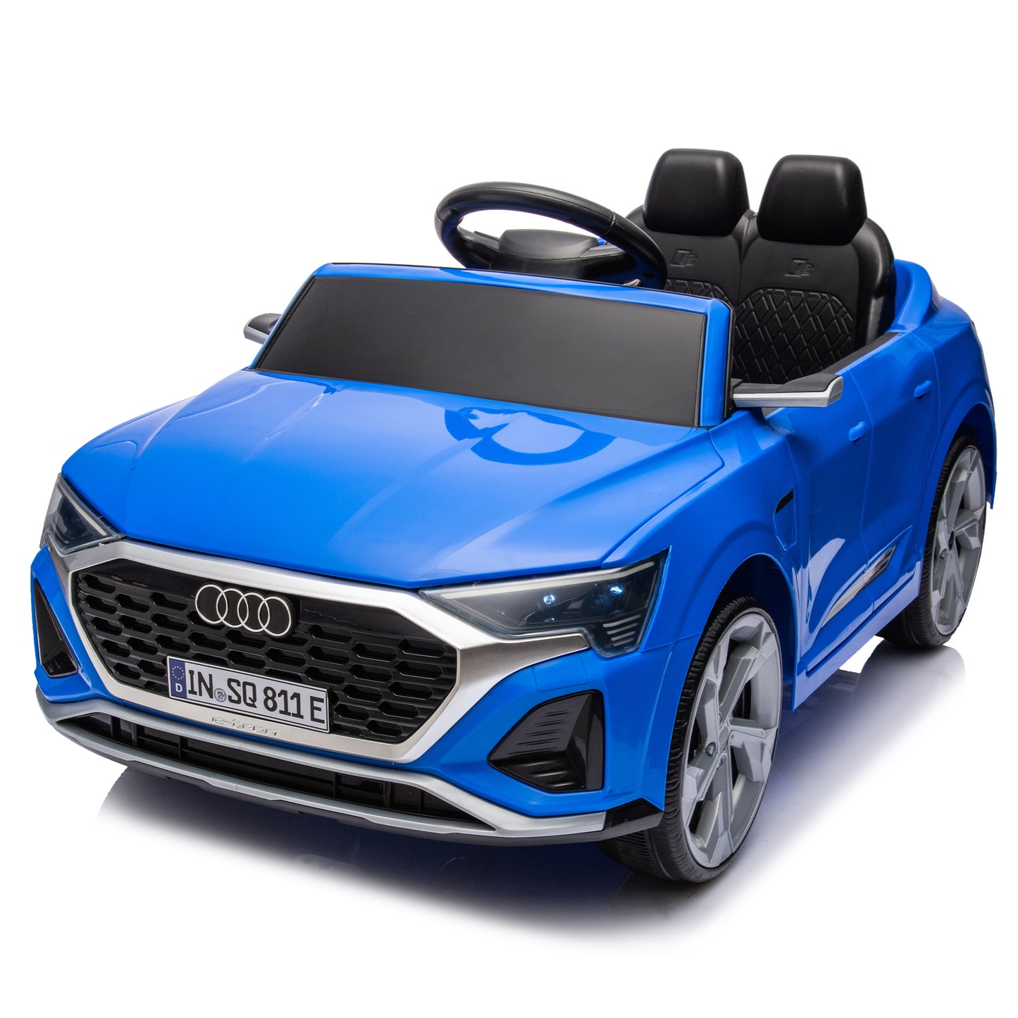 12V Kids Ride On Electric Car w/Parents Remote Control,Licensed Audi SQ8 for Kids,Dual Drive,Suspension,Hanging start,Three speed adjustable Music,Volume Control,LED Lights for Kids Aged 3-6.