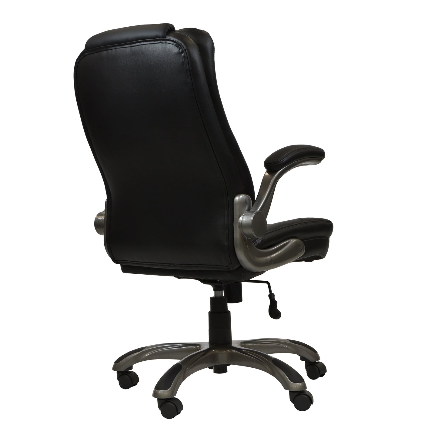 Medium Back Executive Office Chair with Flip-up Arms, Black