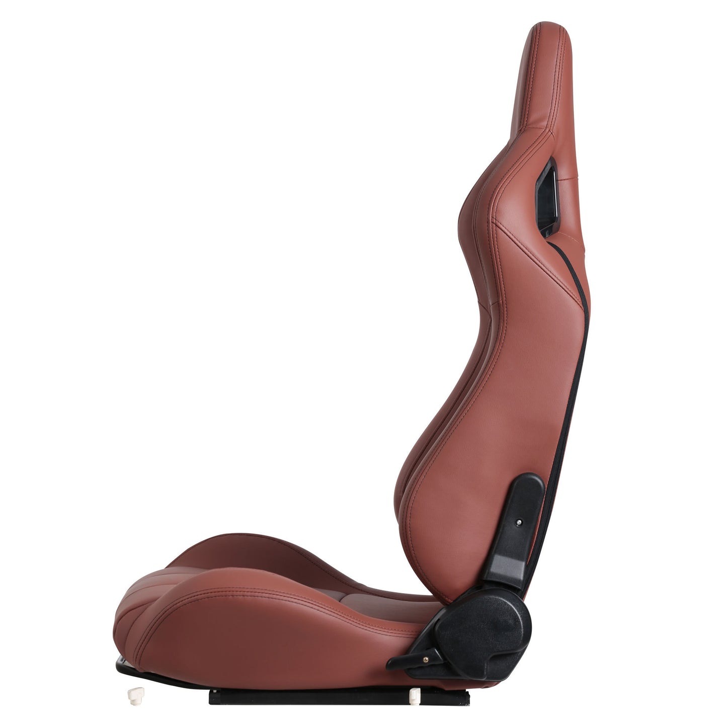 2-Piece Ergonomic Racing Seats with Adjustable Double Slides in Vibrant Brick Red