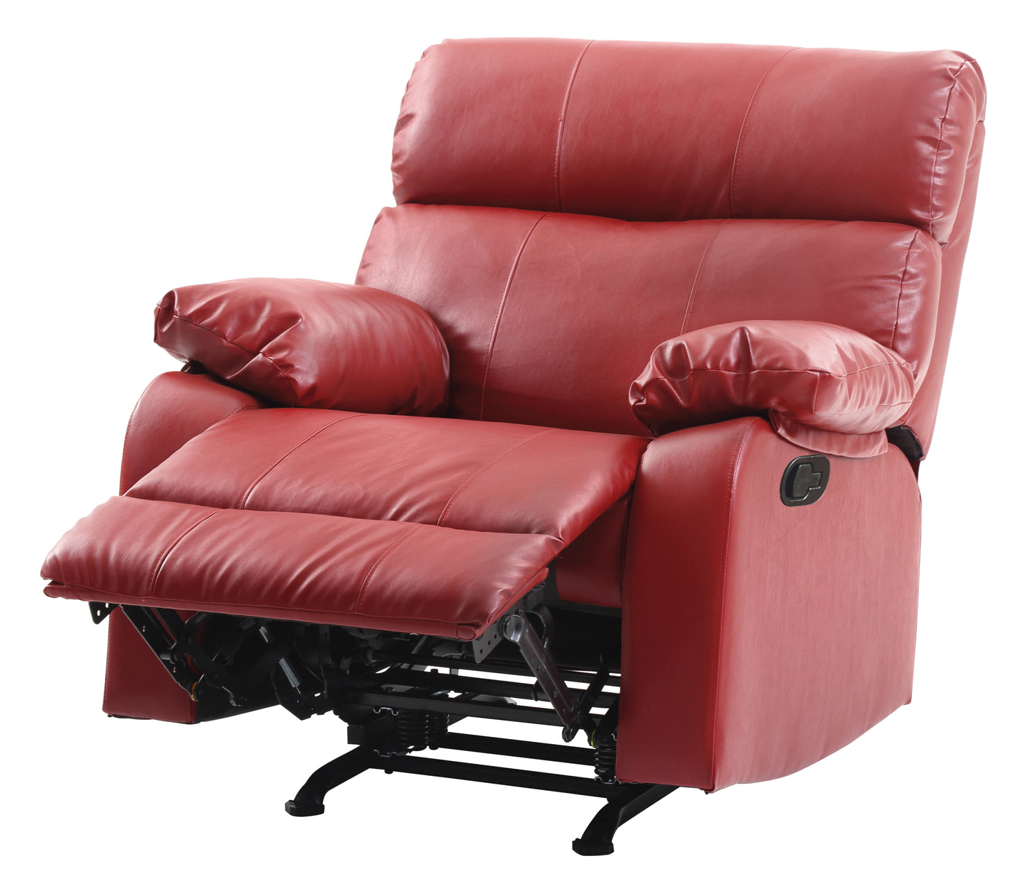 Red Modern Rocker Recliner with Enhanced Back Support