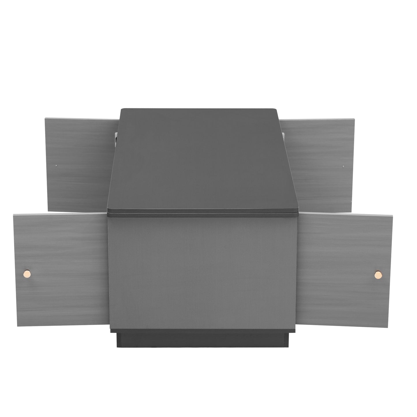 Extendable Lift-Top Coffee Table with Storage in Contemporary Gray