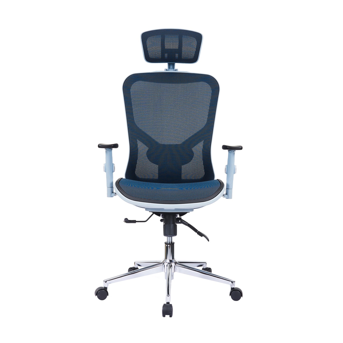 High Back Executive Mesh Office Chair with Arms, Headrest and Lumbar Support, Blue