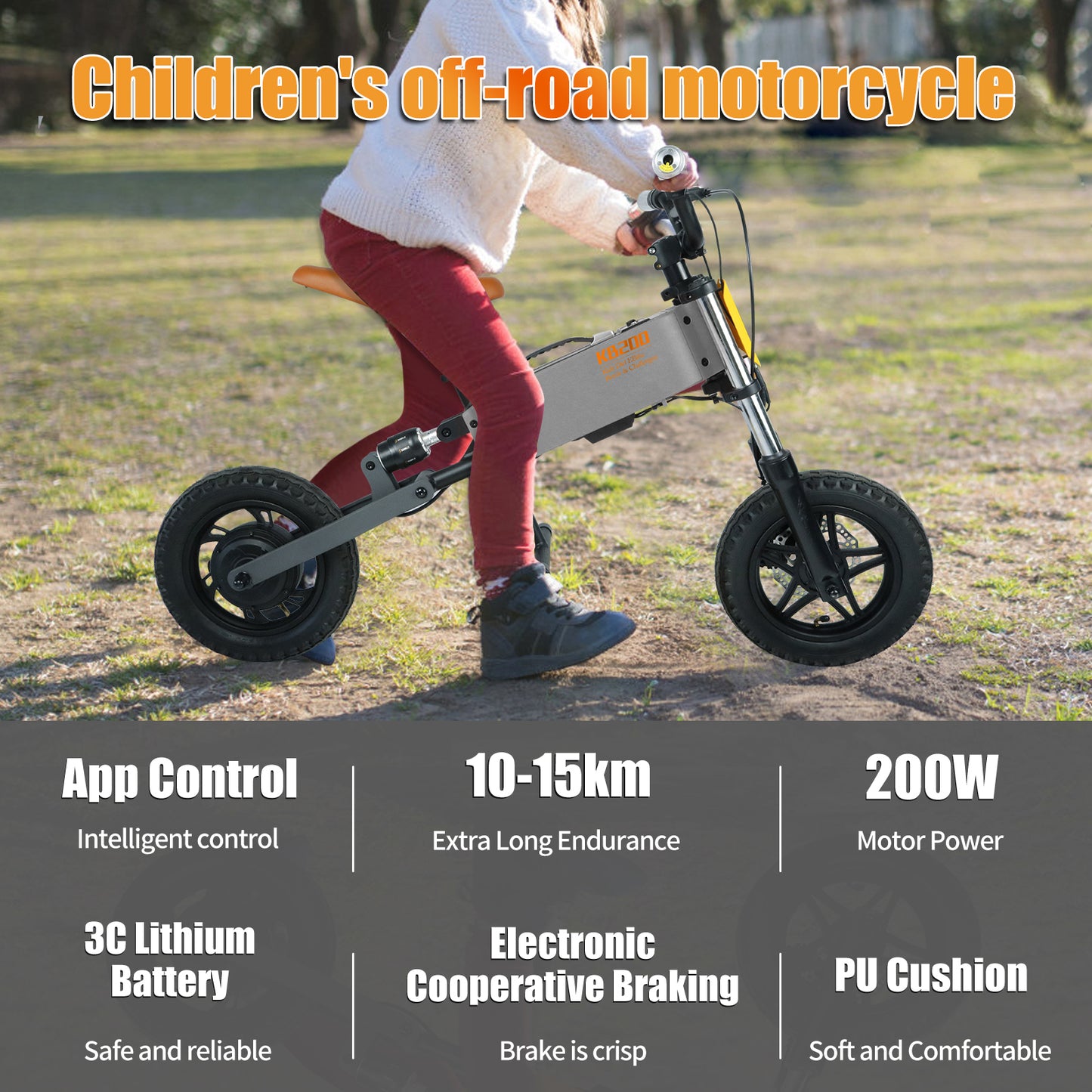 Adventure-Ready Off-Road Electric Bike for Young Explorers