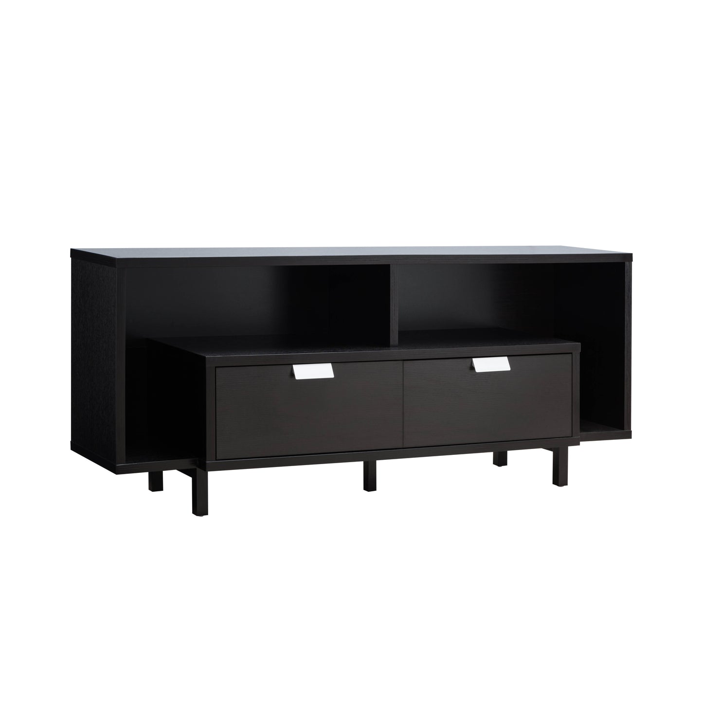 Cocoa Red TV Console with Two Drawers and U-Shaped Legs