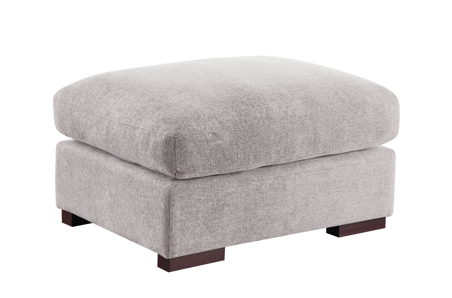 Tatman Linen Blend Sectional with 2 Ottomans