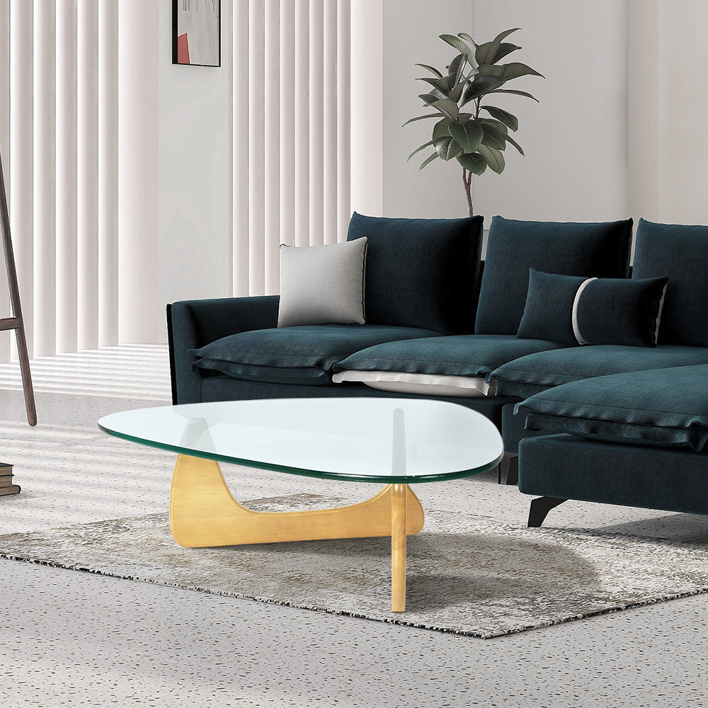 Triangle Coffee Table - Contemporary Solid Wood Design