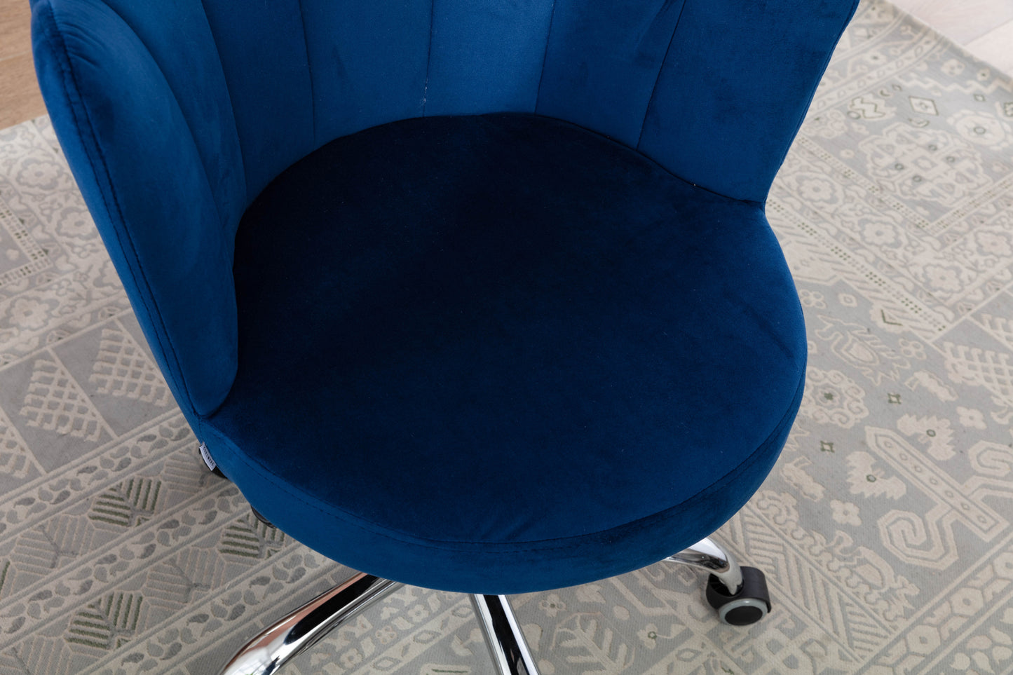 Swivel Shell Chair for Living Room/Bed Room, Modern Leisure office Chair  Blue