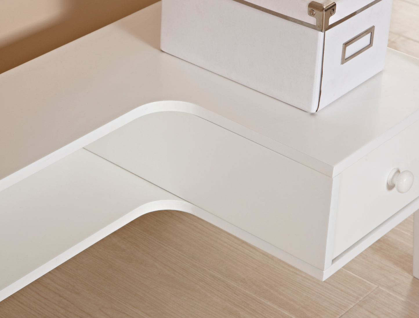 White 46’’ Desk with 2 Drawers for Modern Home Offices