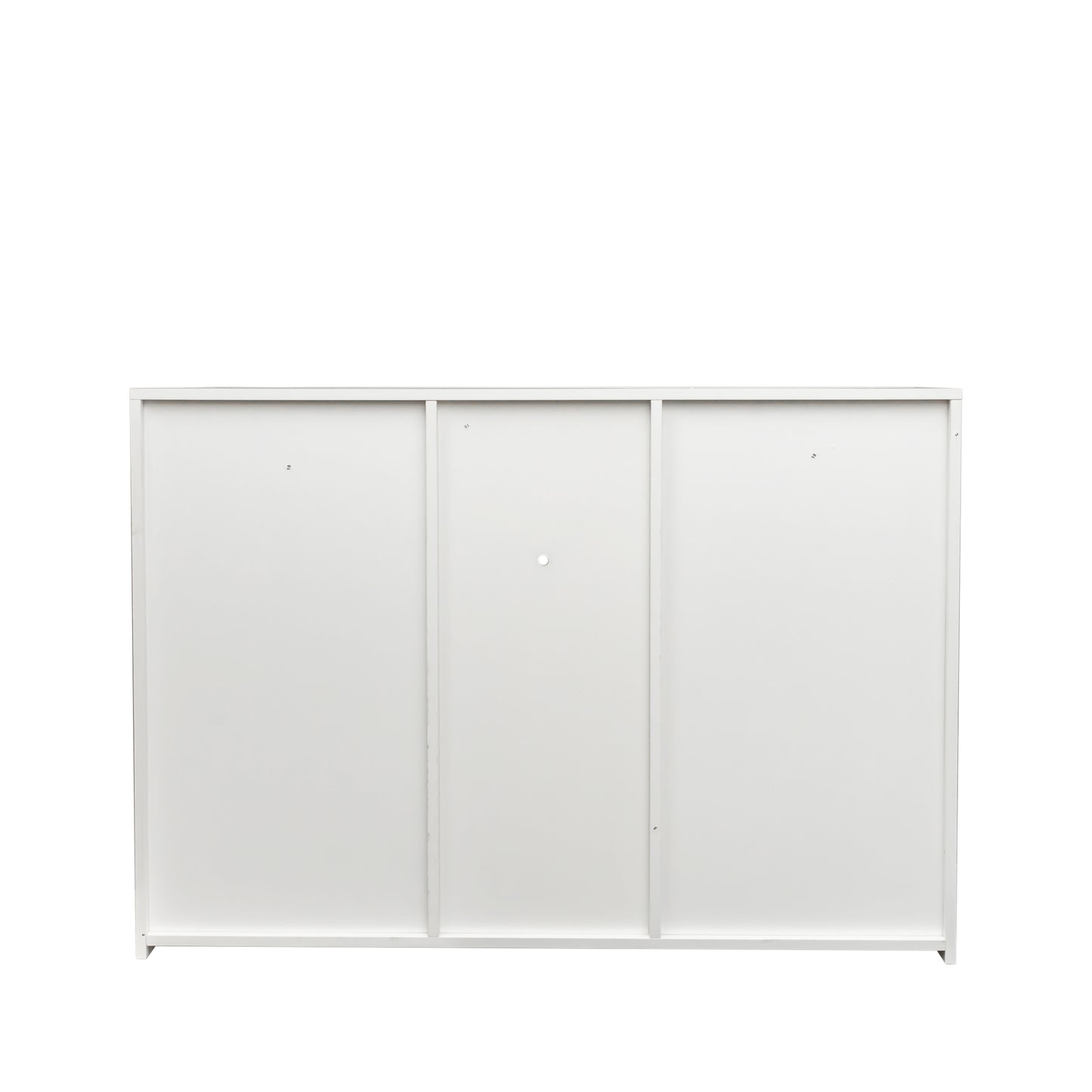 LED Light Kitchen Sideboard Storage Cabinet - Modern White High Gloss Buffet Stand