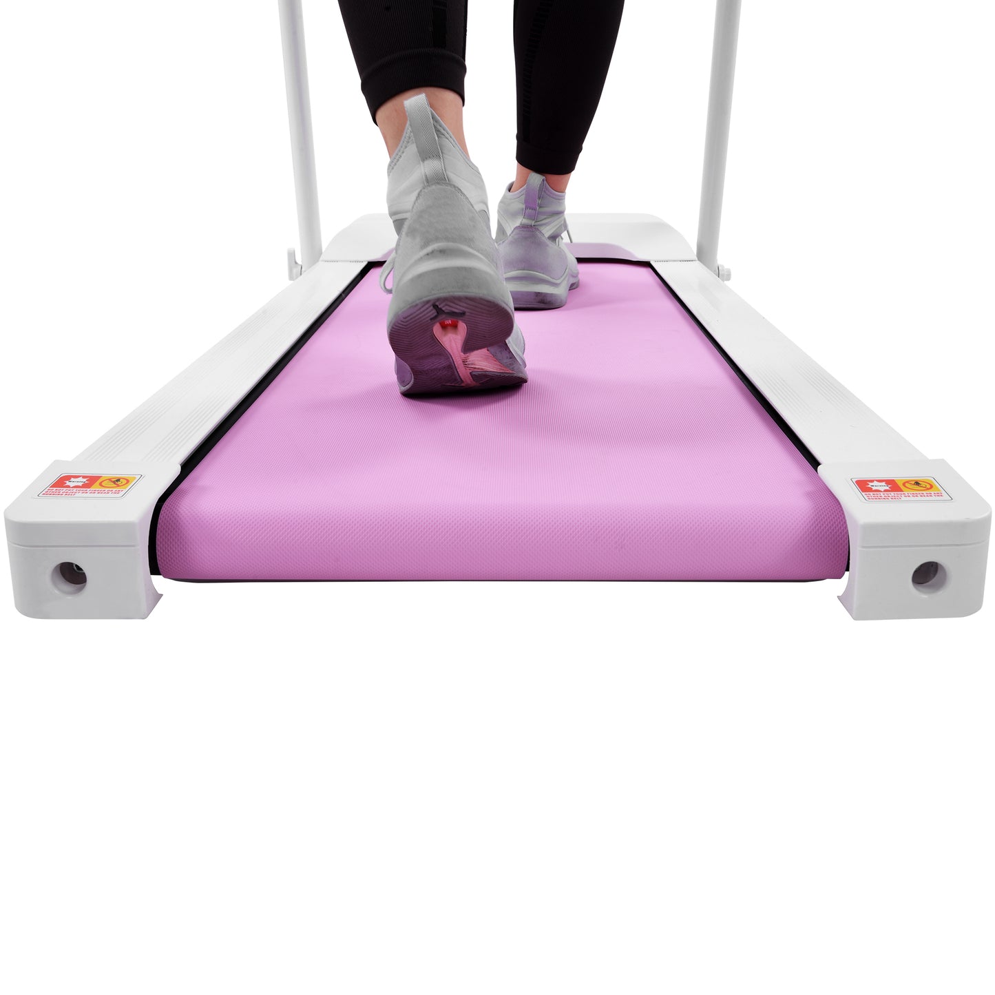 FYC Treadmill Folding Treadmill for Home Portable Electric Motorized Treadmill Running Exercise Machine Compact Treadmill for Home Gym Fitness Workout Walking, No Installation Required, White&Pink