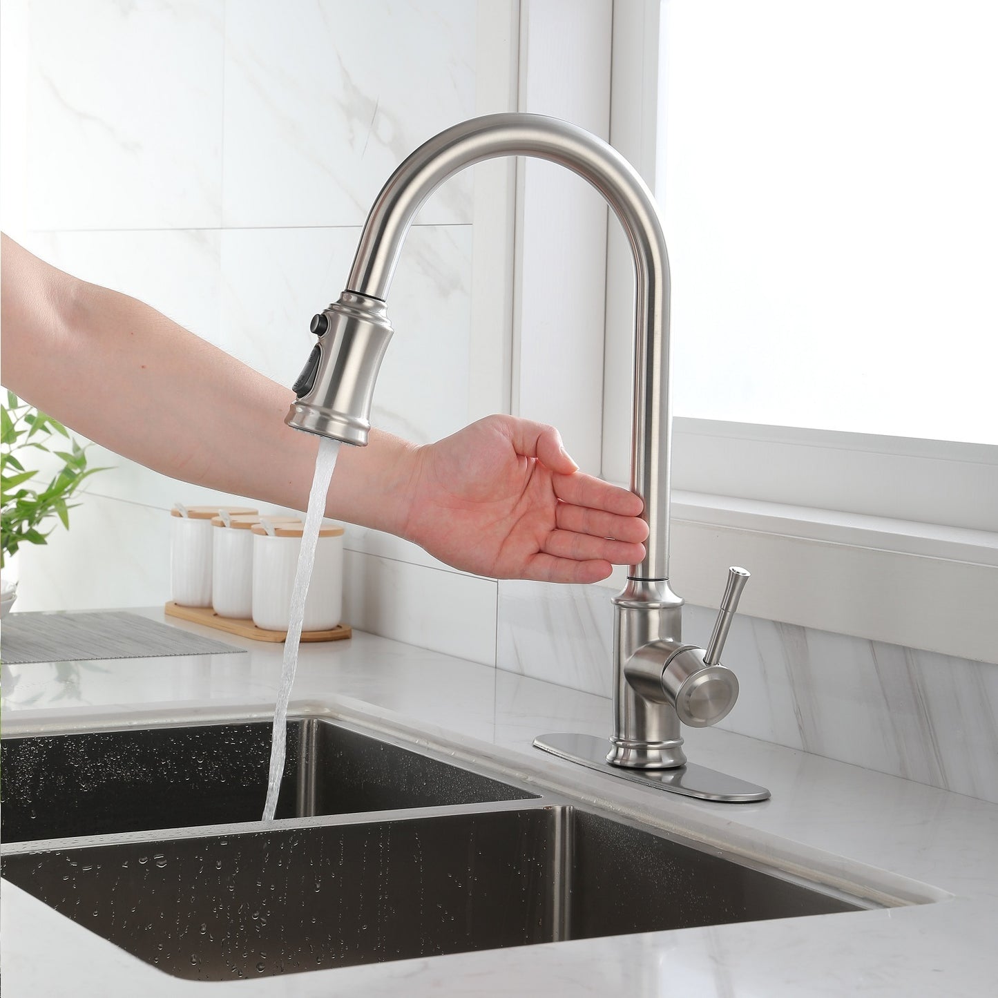 Touch Kitchen Faucet with Pull Down Sprayer