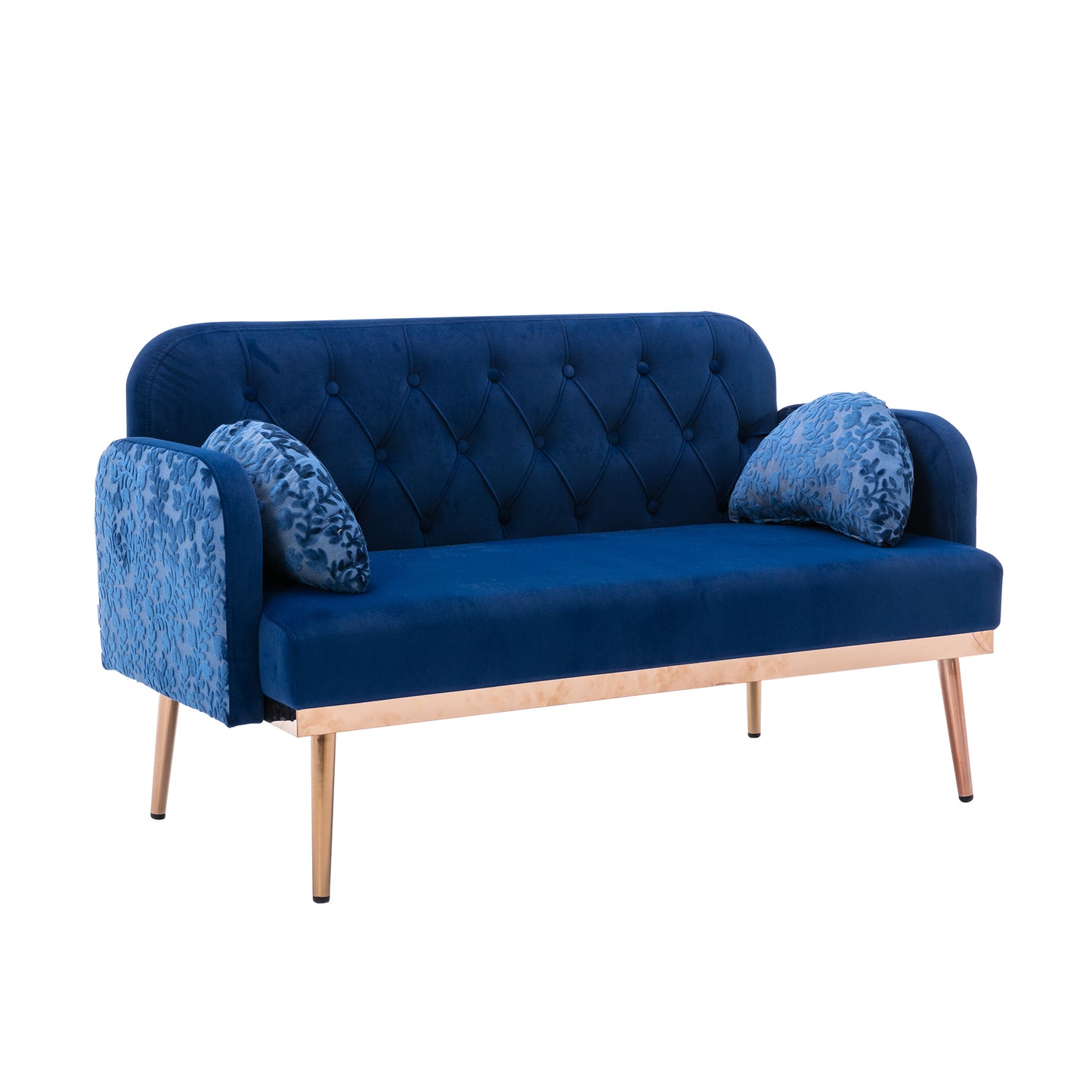 Velvet  Sofa , Accent sofa .loveseat sofa with metal feet