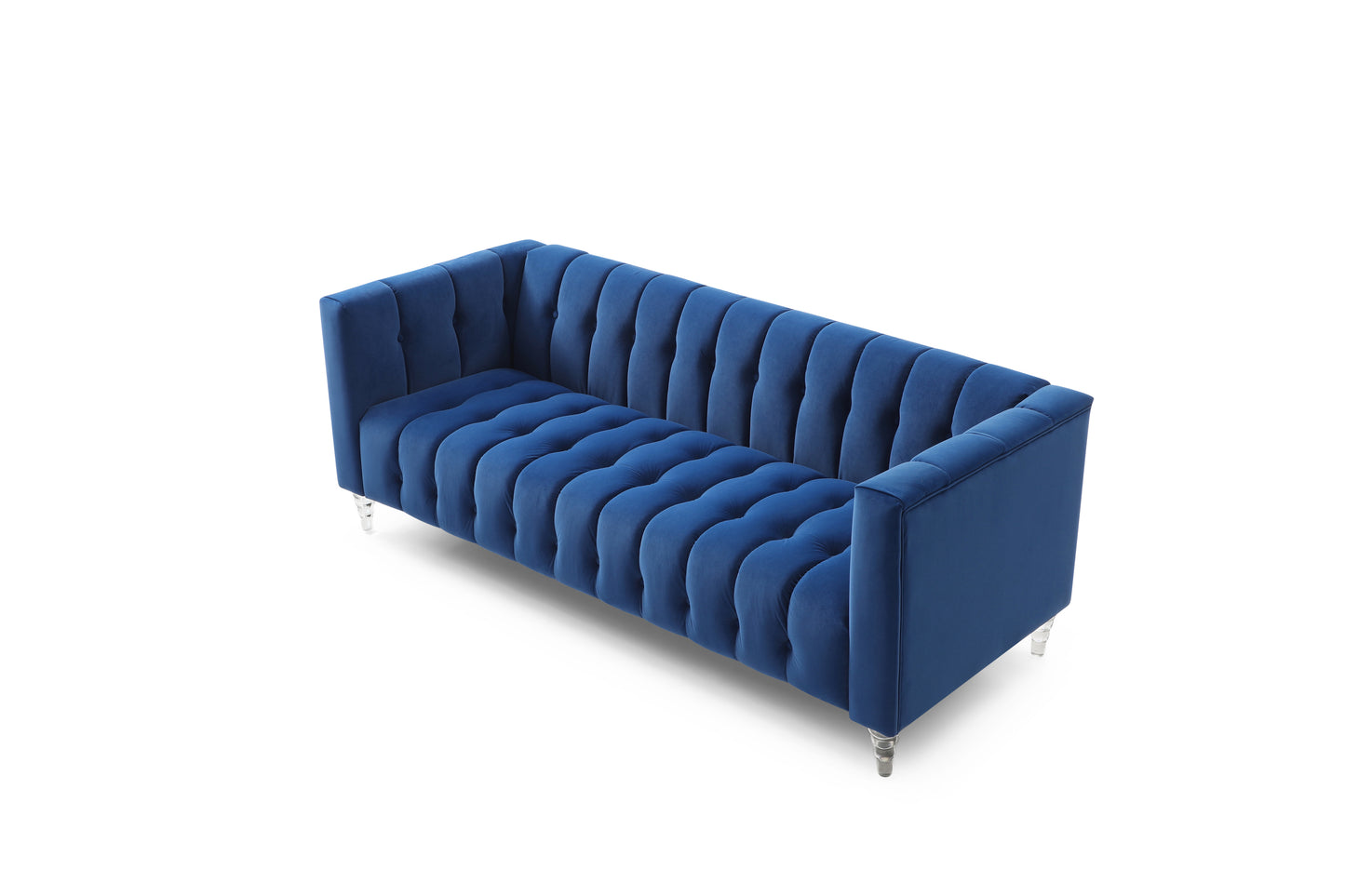 Blue Velvet 3-Seater Sofa