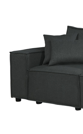 Annabel Sofa in Dark Gray Linen