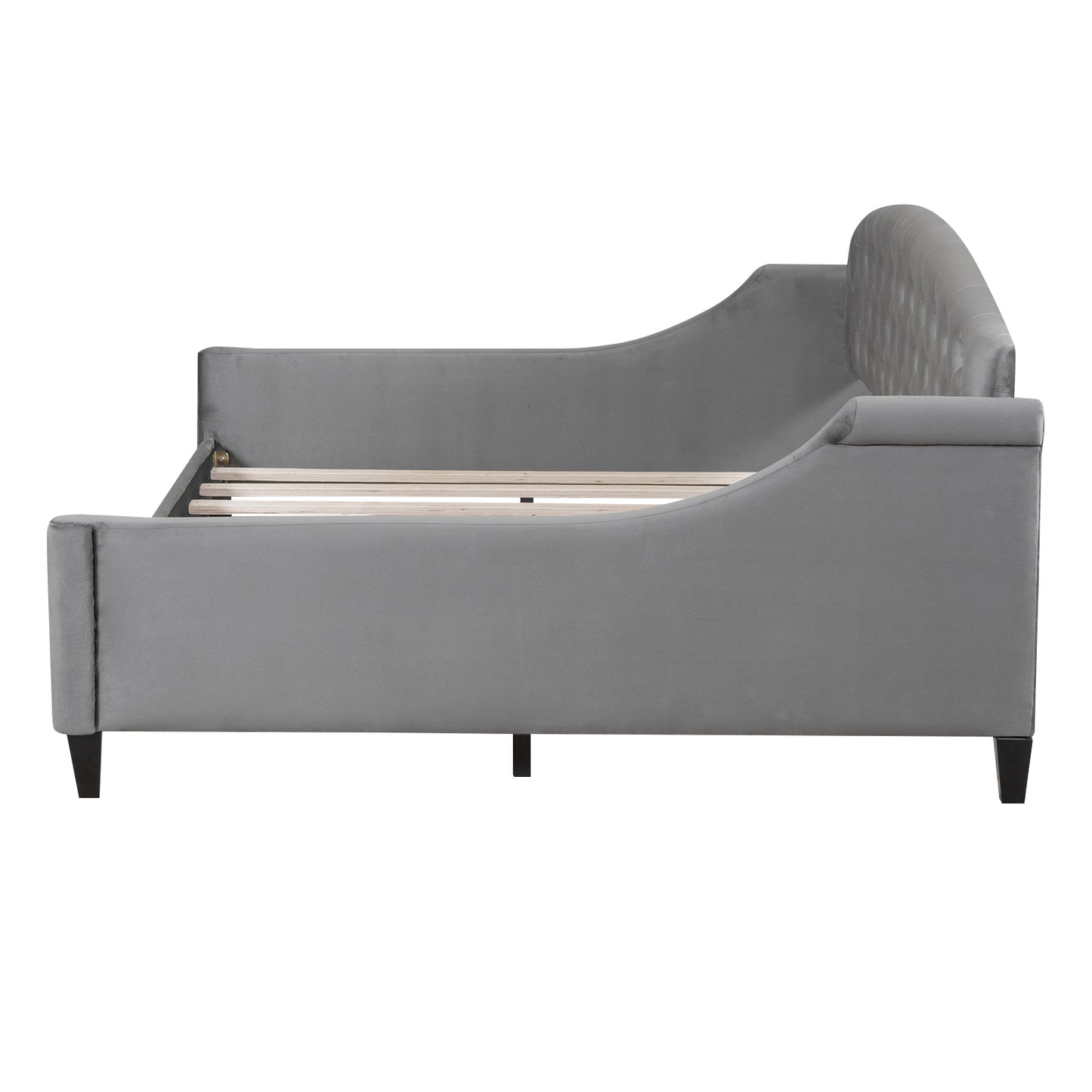 Modern Luxury Tufted Button Daybed, Full, Gray