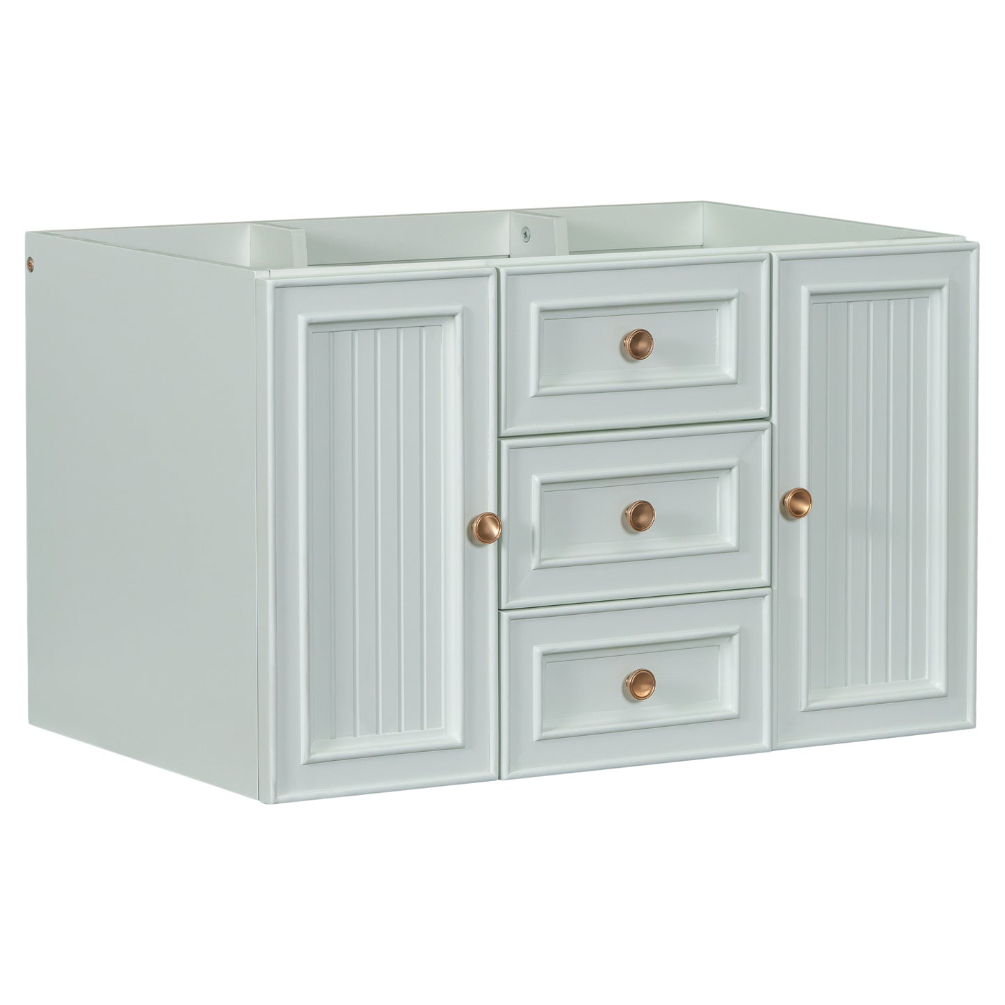 30" Wall Mounted Bathroom Vanity without Sink, Cabinet Base Only, Functional Drawer, Green