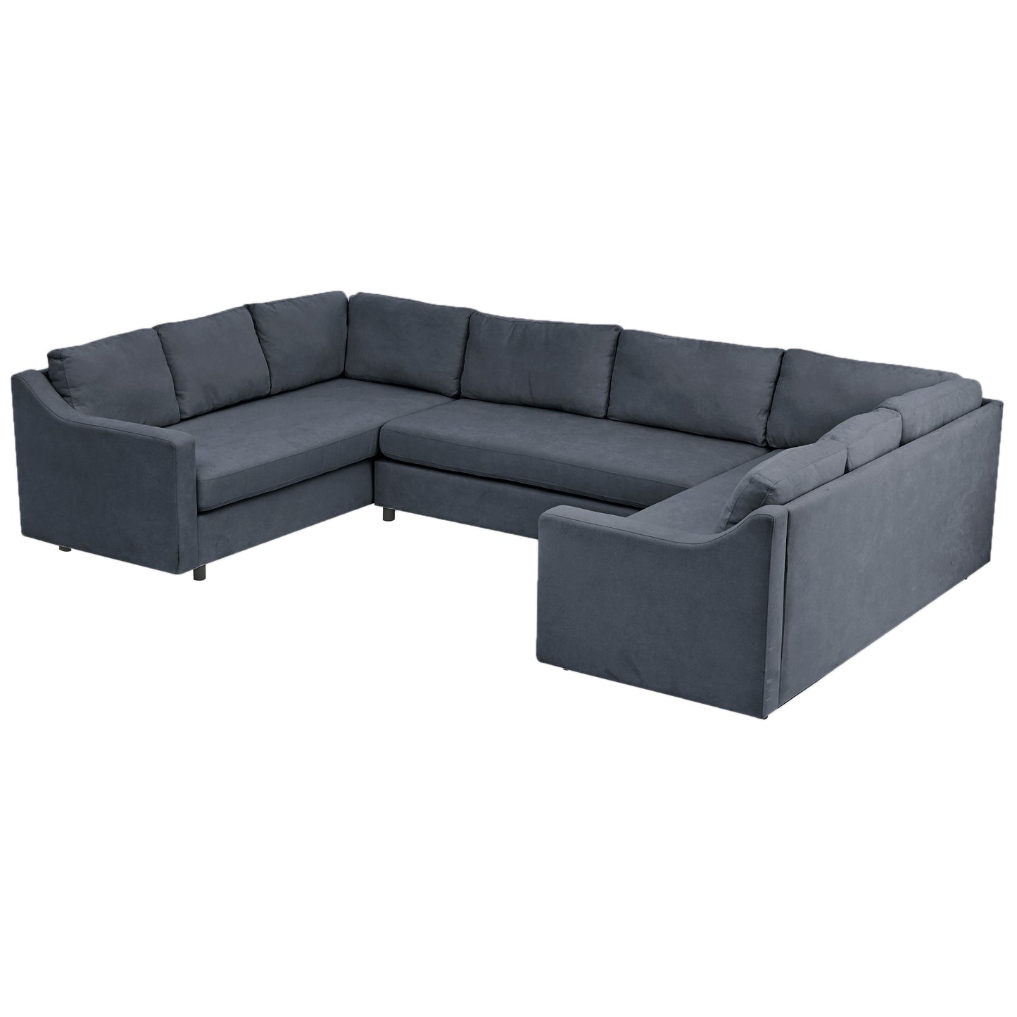 U_Style 3 Pieces Upholstered U-Shaped Large Sectional Sofa with Thick Seat and Back cushions