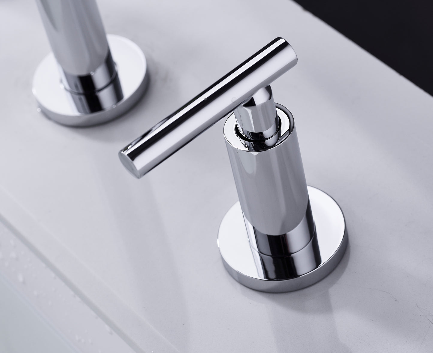 Two Handle High Arc Widespread Bathroom Sink Faucet 3 Hole