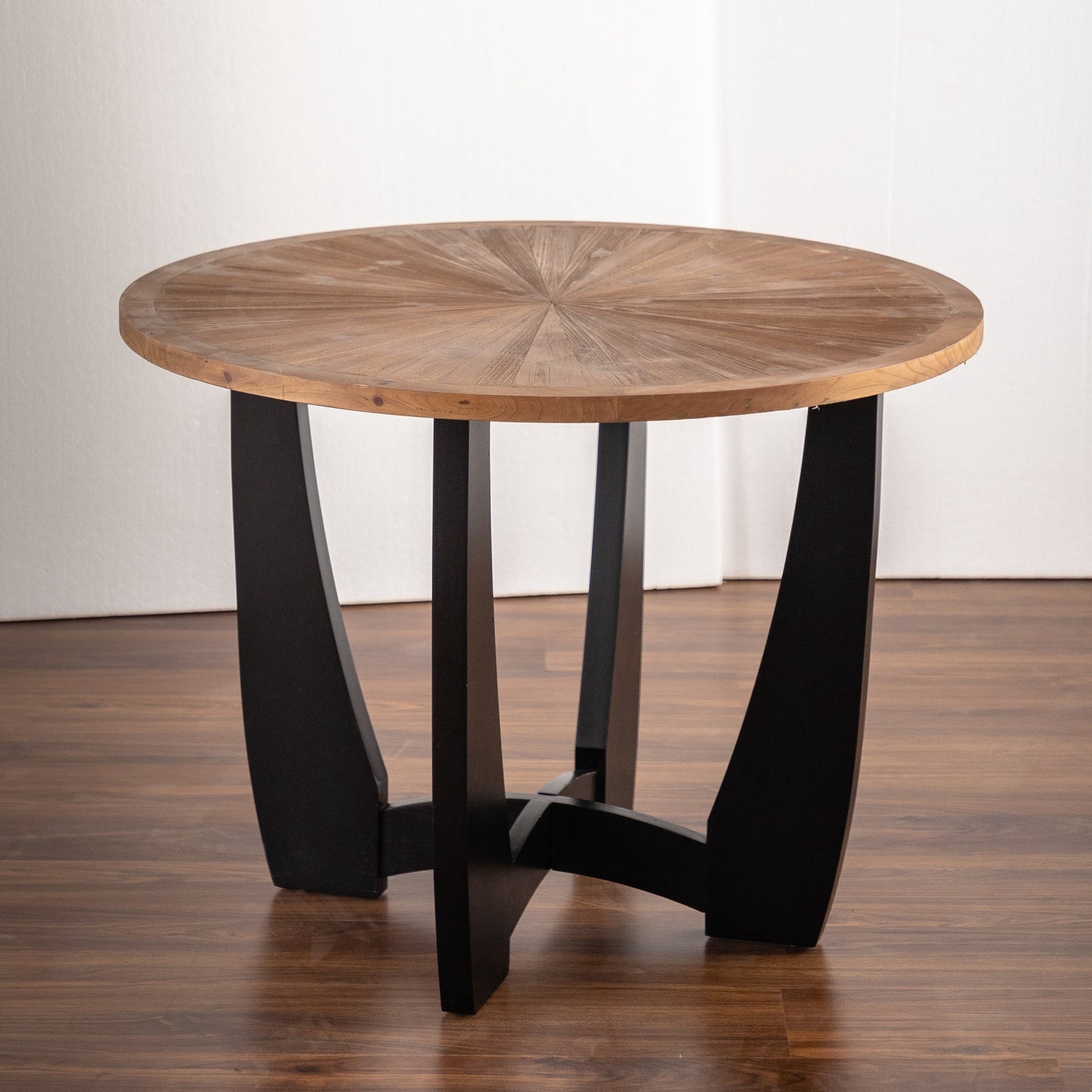 Scattered Pattern Retro Round Coffee Table with Cedar Legs