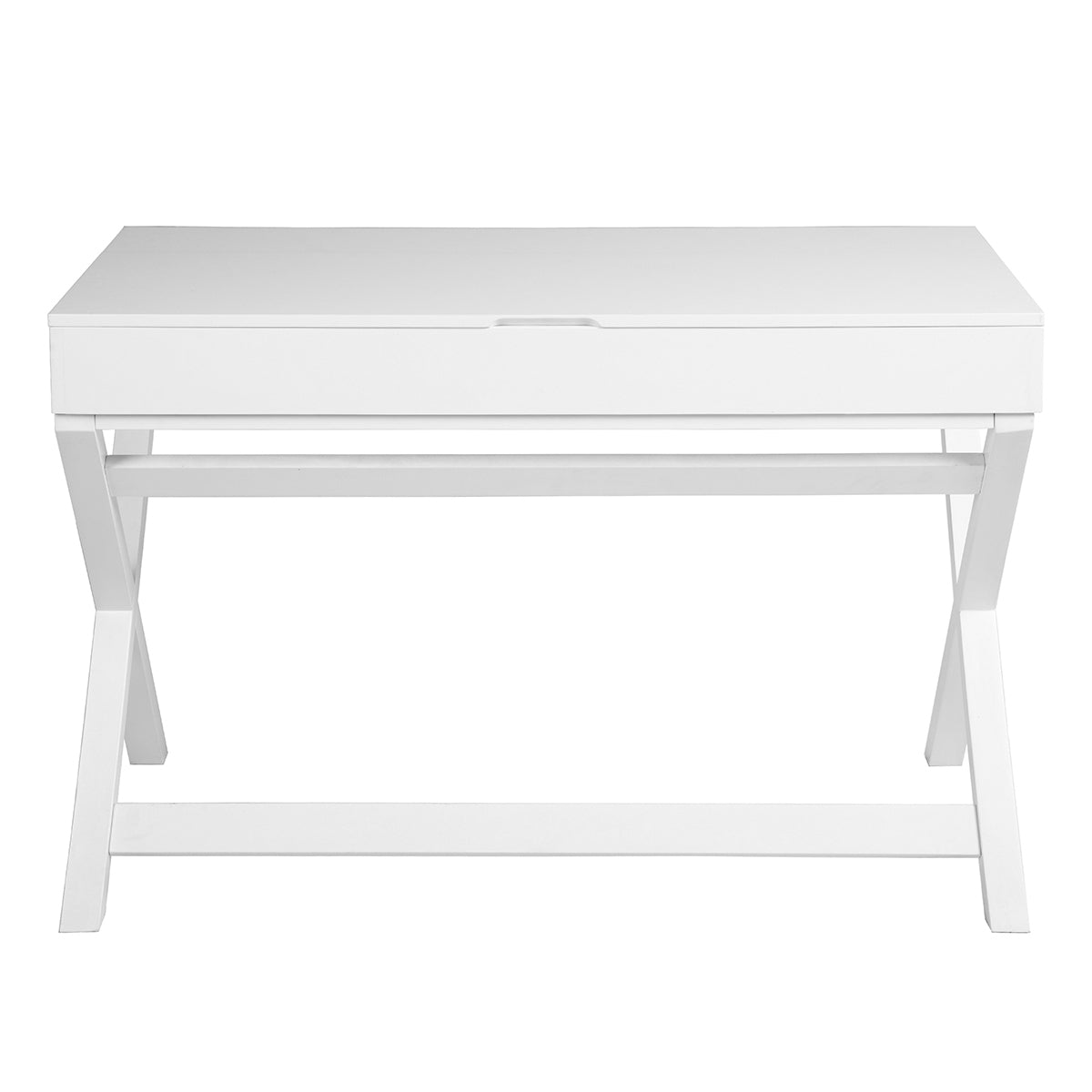 Adjustable Lift Desk with Storage Drawers, Contemporary Farmhouse Home Office Desk, White