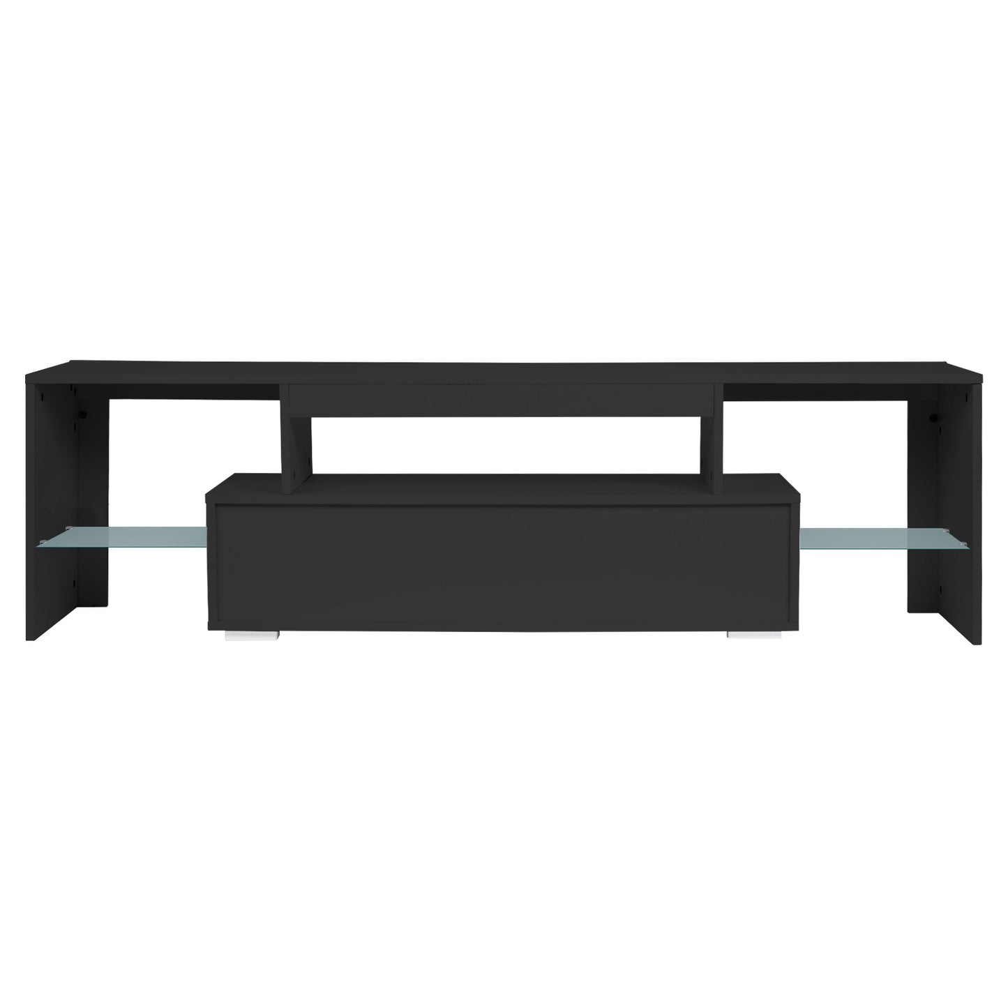 Modern LED TV Stand with Multi-Color Lighting and Storage Cabinet for TVs Up to 75 Inches