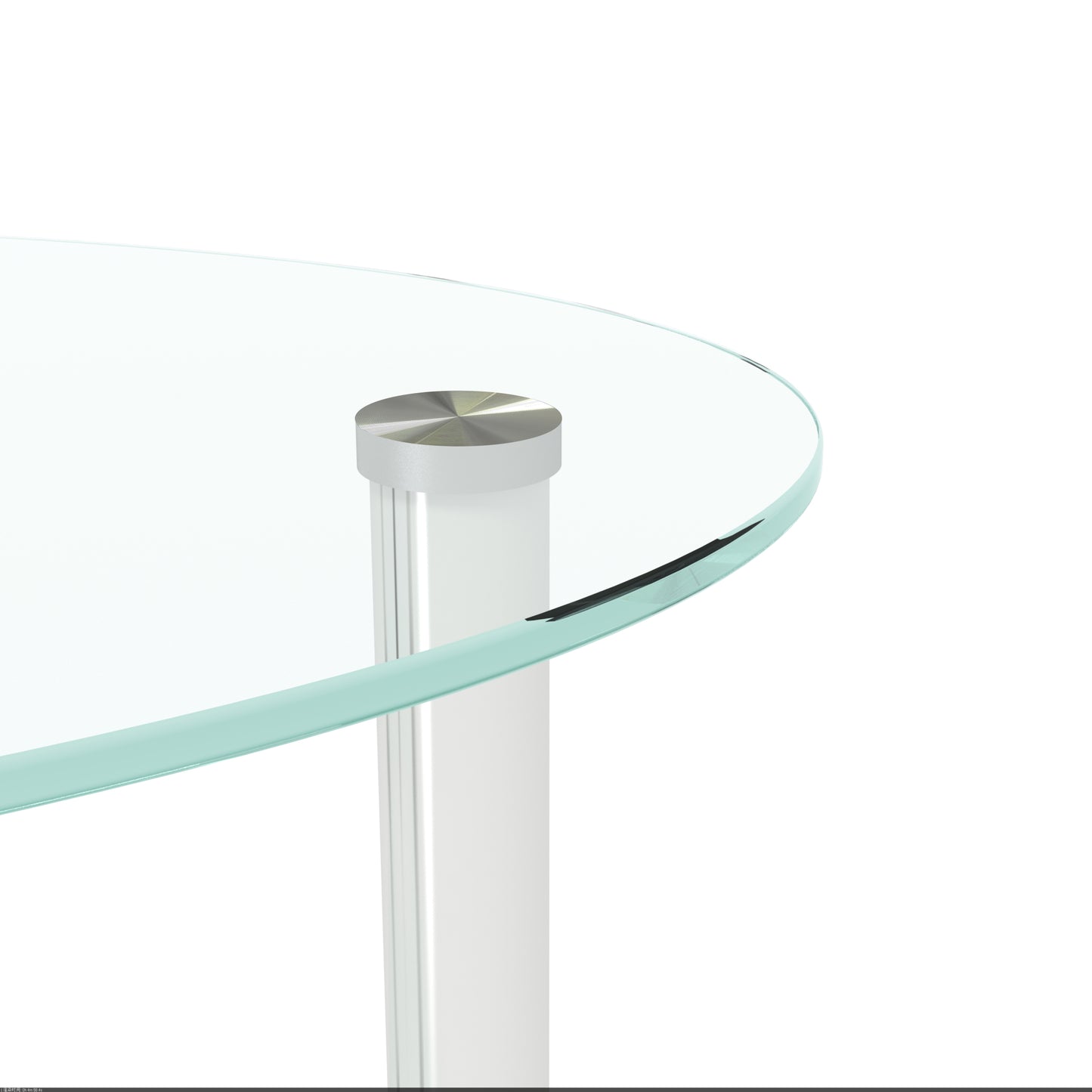 Elegant Oval Glass Coffee Table with Stainless Steel Legs for Stylish Living Spaces