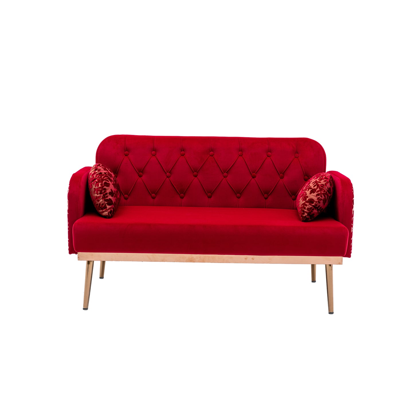 Velvet  Sofa , Accent sofa .loveseat sofa with metal feet