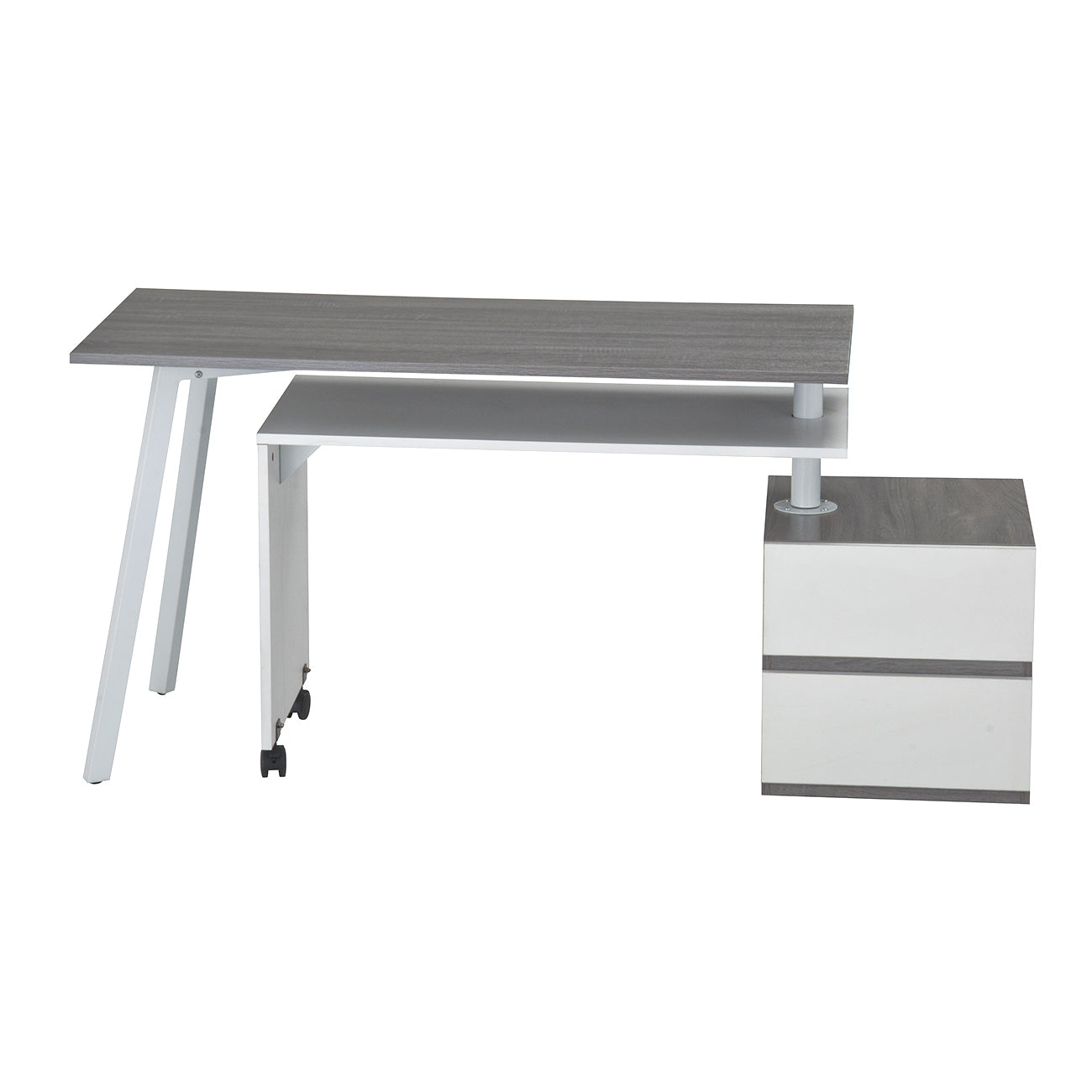 Rotating Grey Workspace Desk by Techni Mobili