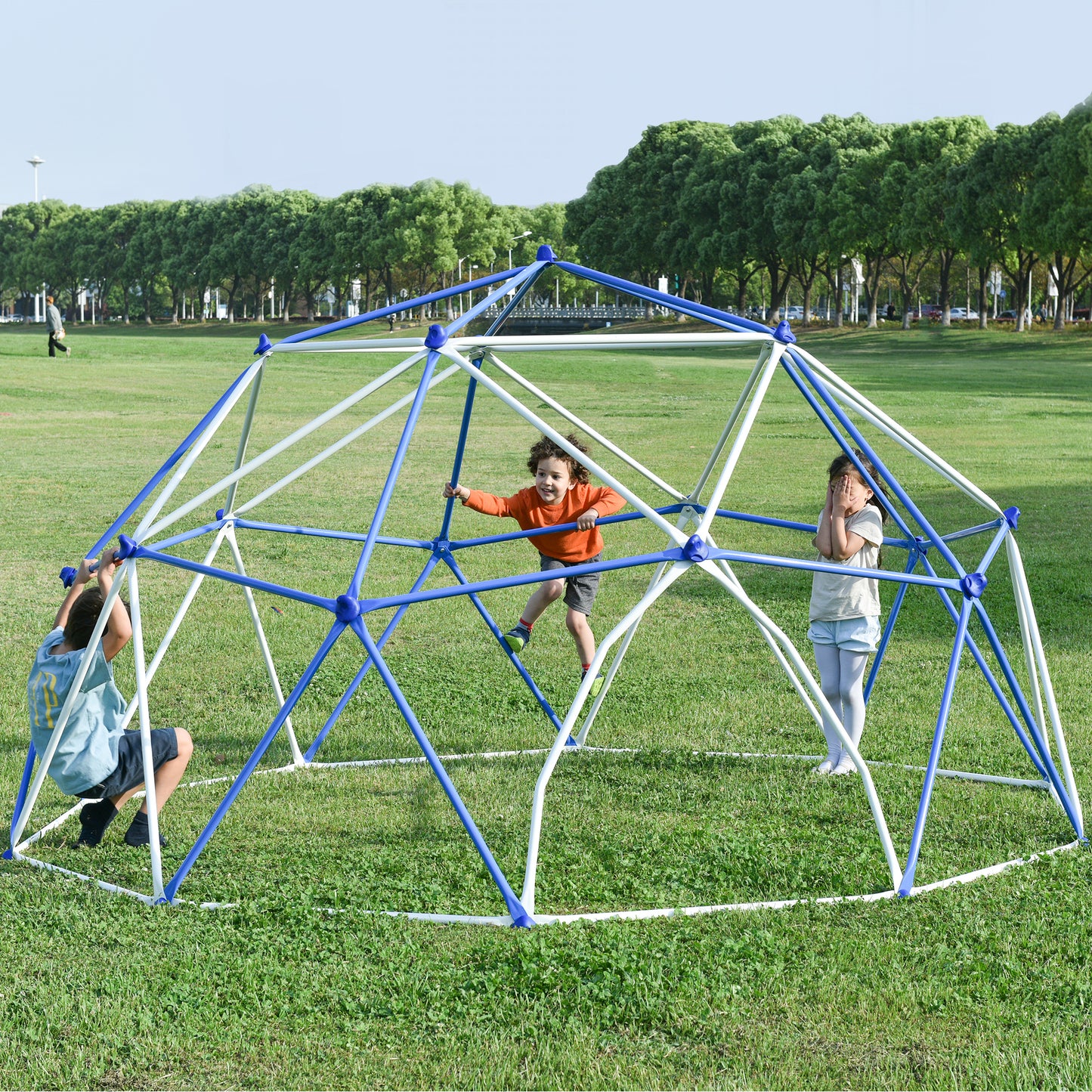 Geometric Dome Climber Play Center - 11ft, Rust & UV Resistant Steel, 900 LBS Capacity