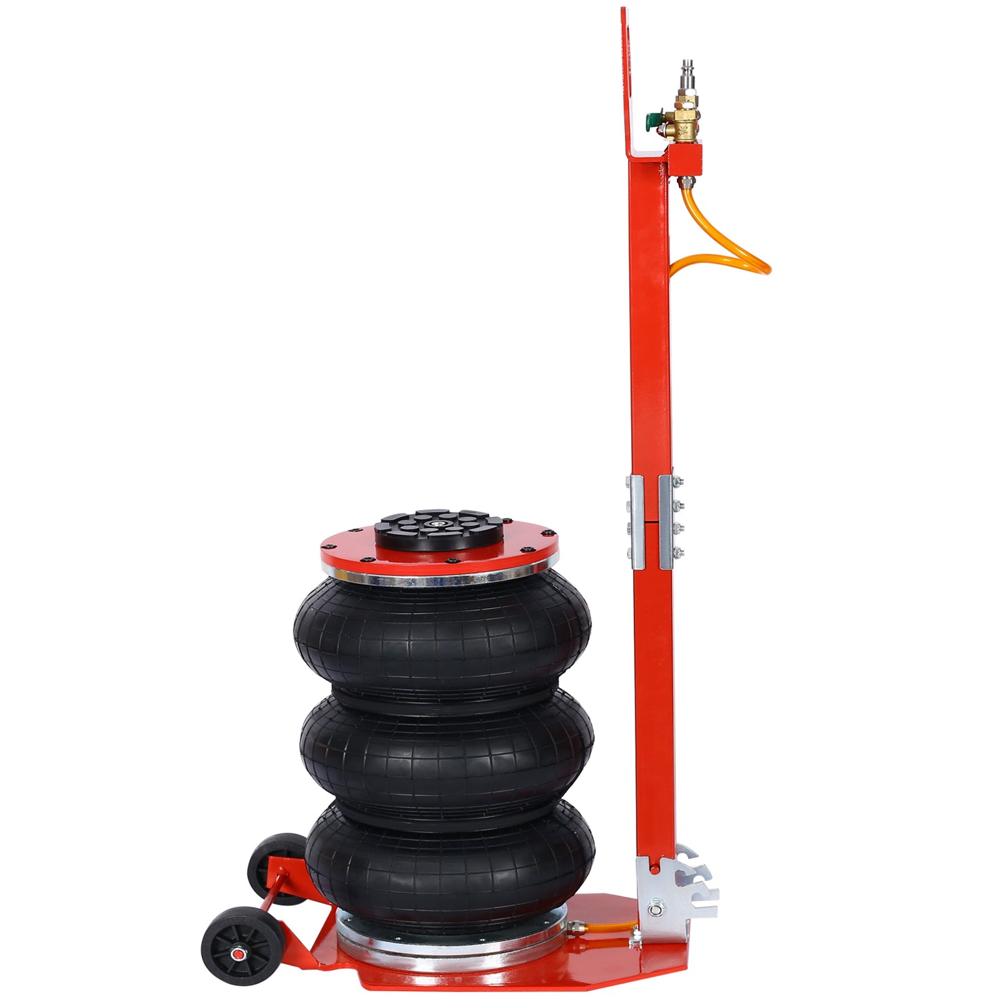 3T Triple Bag Air Jack ,Pneumatic Jack 3 bag ,lifting 16in capacity  6600lbs,easy-collapsing Terrain,Red color