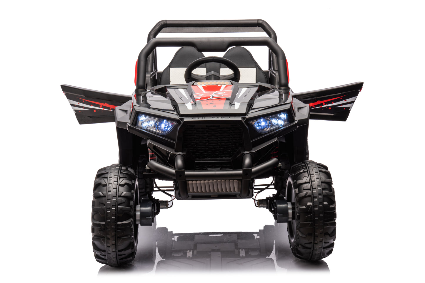 Four-Wheel Drive Kids' Electric Car with Leather Seat and Remote Control