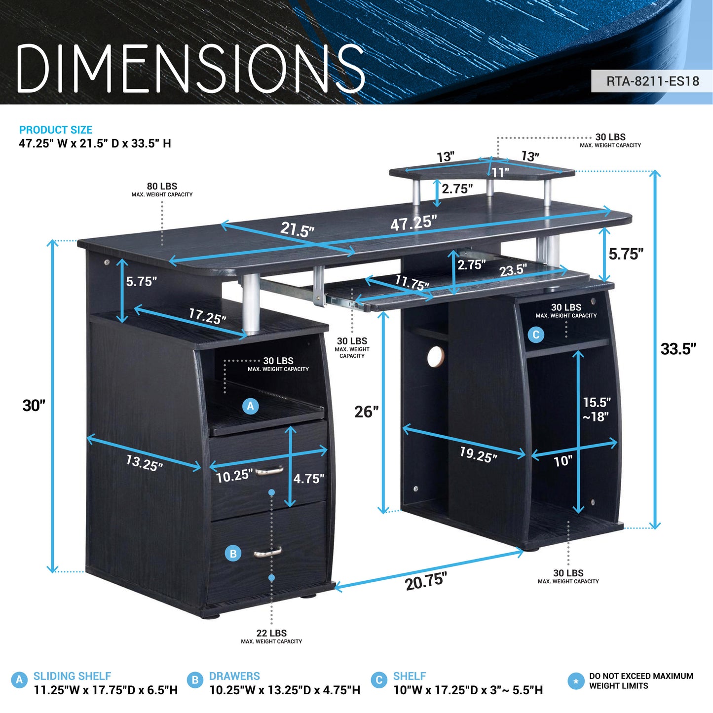 Dual Complete Computer Workstation Desk With Storage, Espresso