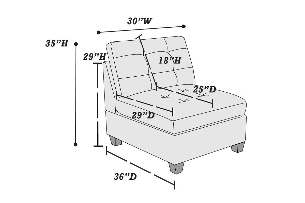 Luxurious Antique Grey Modular Leatherette Sofa Set 8pc with Tufted Back-Sleek Design