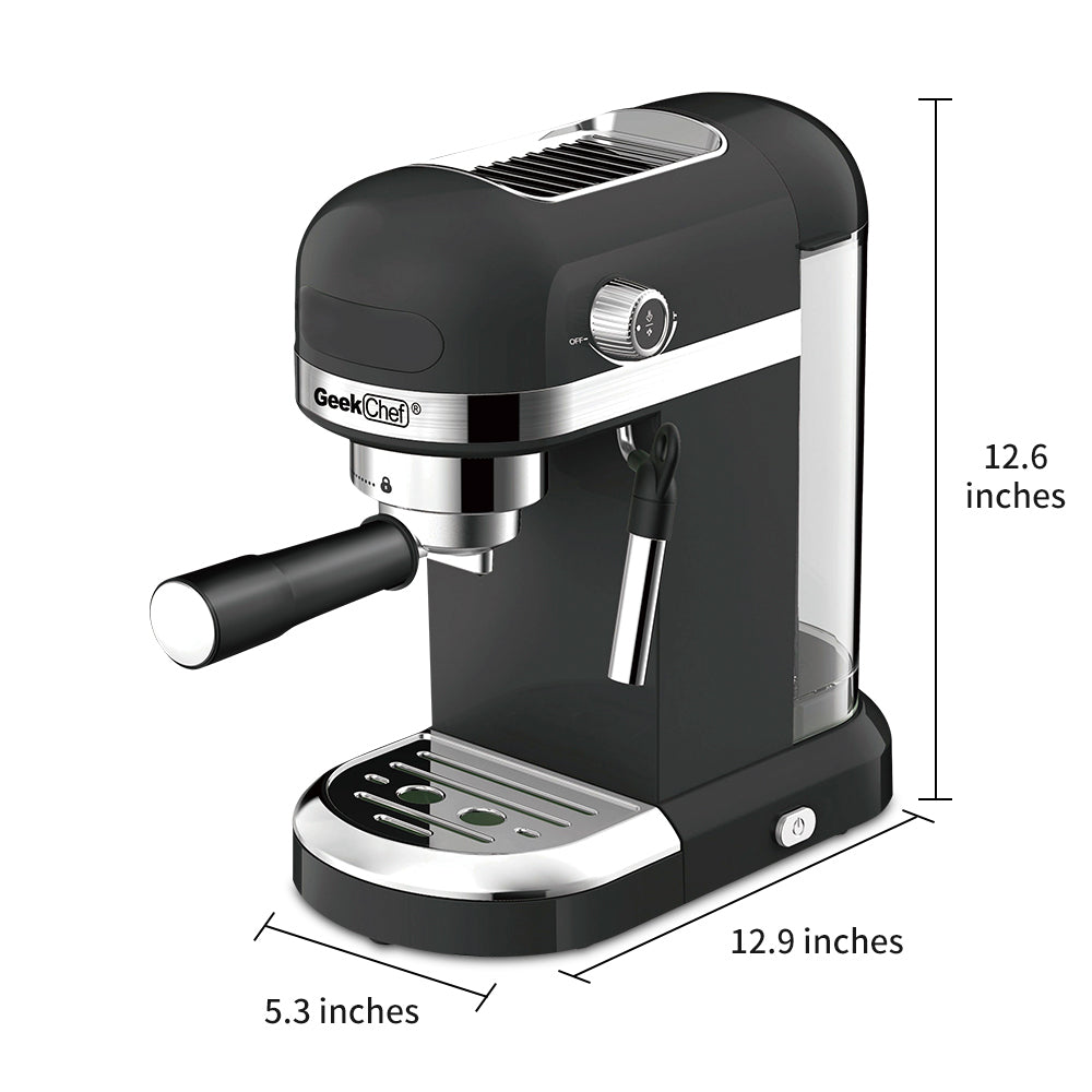 Geek Chef 20-Bar High-Performance Espresso Machine with Safety Valve