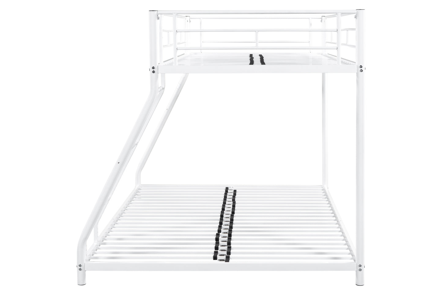 Noise-Reducing Twin over Full Metal Bunk Bed with Safety and Space-Saving Features