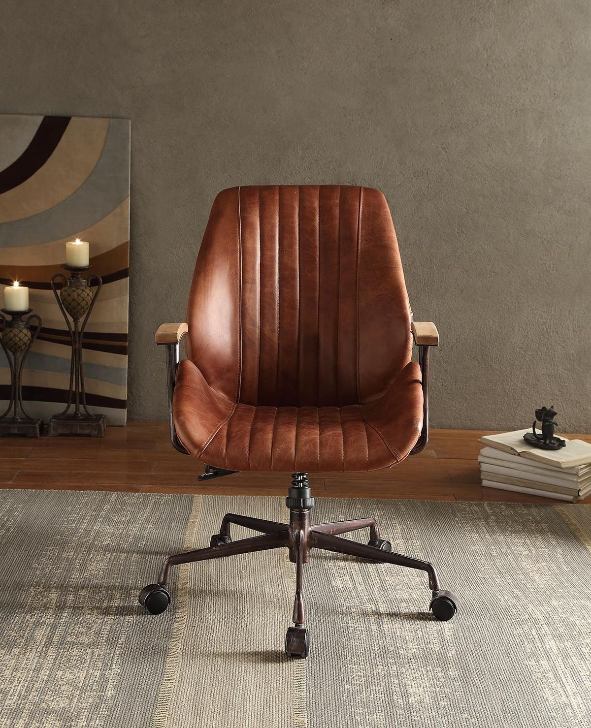 Hamilton Office Chair in Cocoa Top Grain Leather 92413