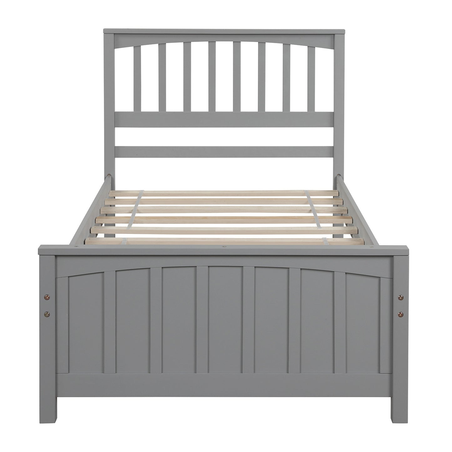 Wood Platform Bed Twin size Platform Bed, Gray