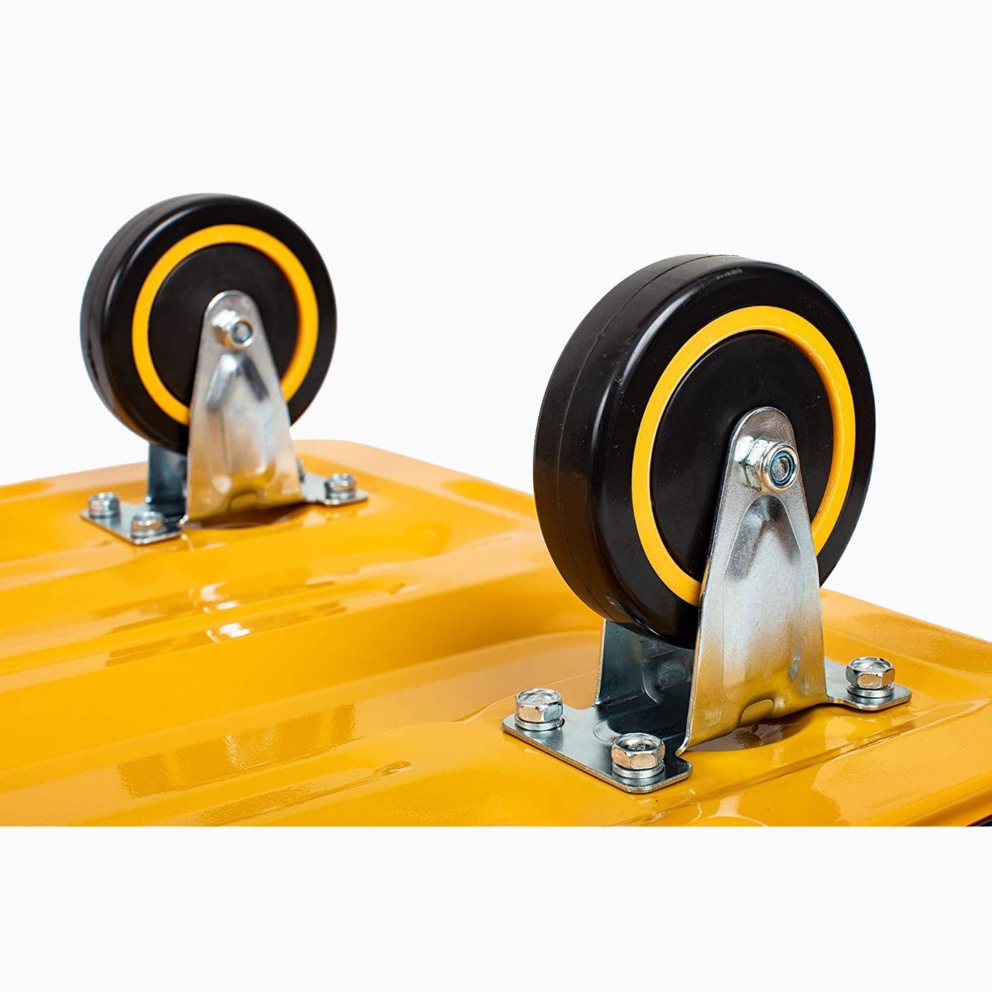 330 lbs. Capacity Platform Truck Hand Flatbed Cart Dolly Folding Moving Push Heavy Duty Rolling Cart in Yellow