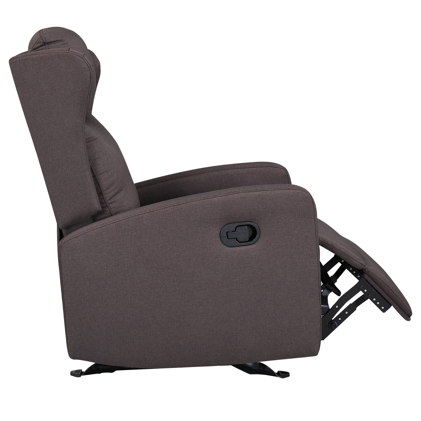 Adjustable JST Recliner Chair with Lumbar Support and Comfortable Arms in Linen Brown