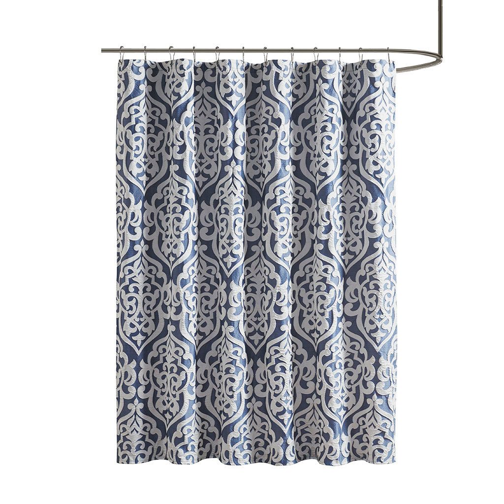 Madison Park Odette Damask Jacquard Shower Curtain