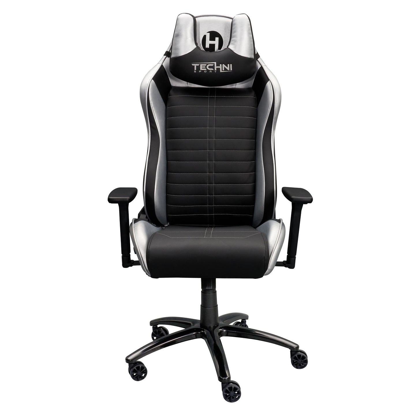 Techni Sport Ergonomic Racing Style Gaming  Chair - Silver