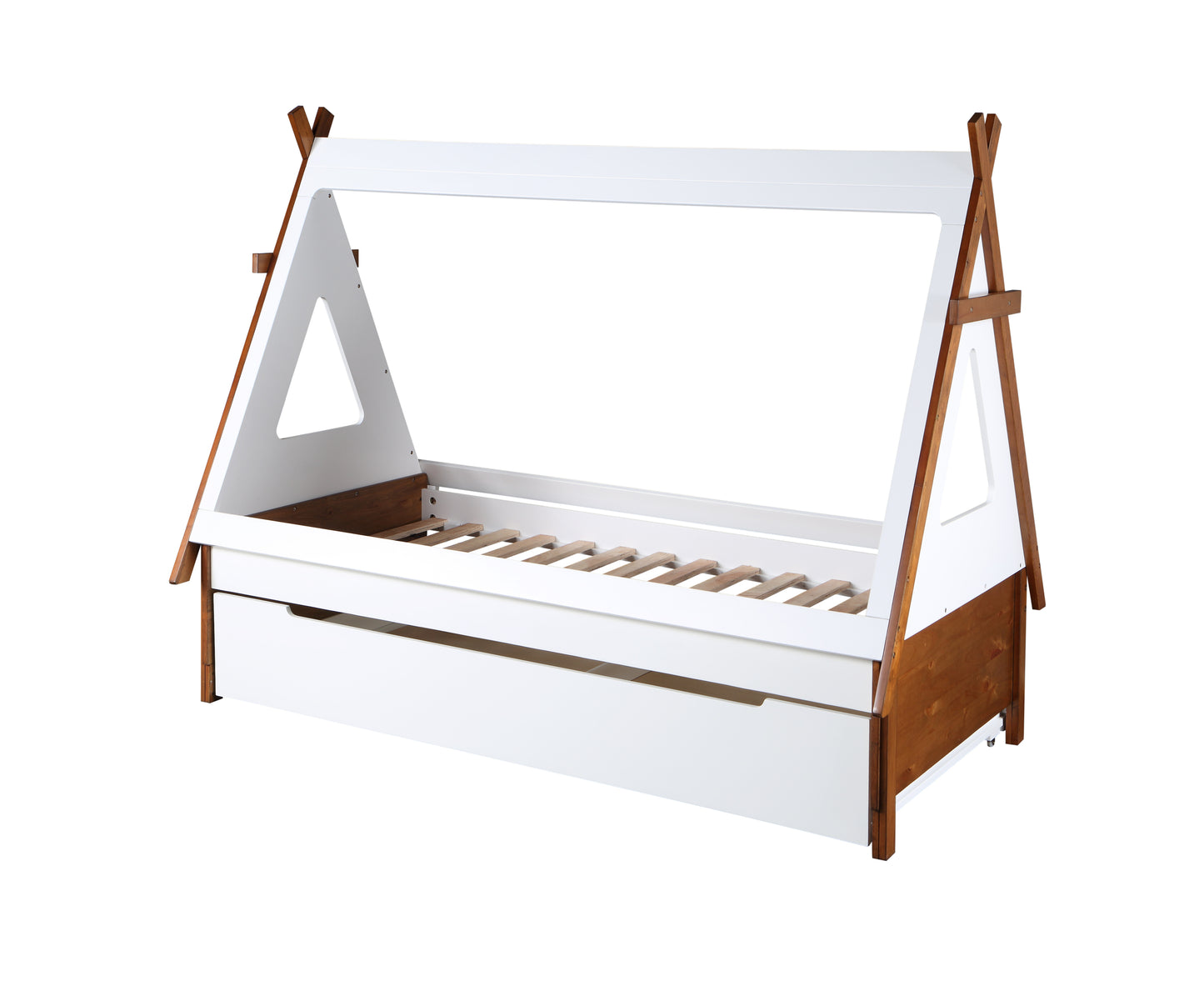 Loreen Twin Bed, Oak & White Finish BD01287T