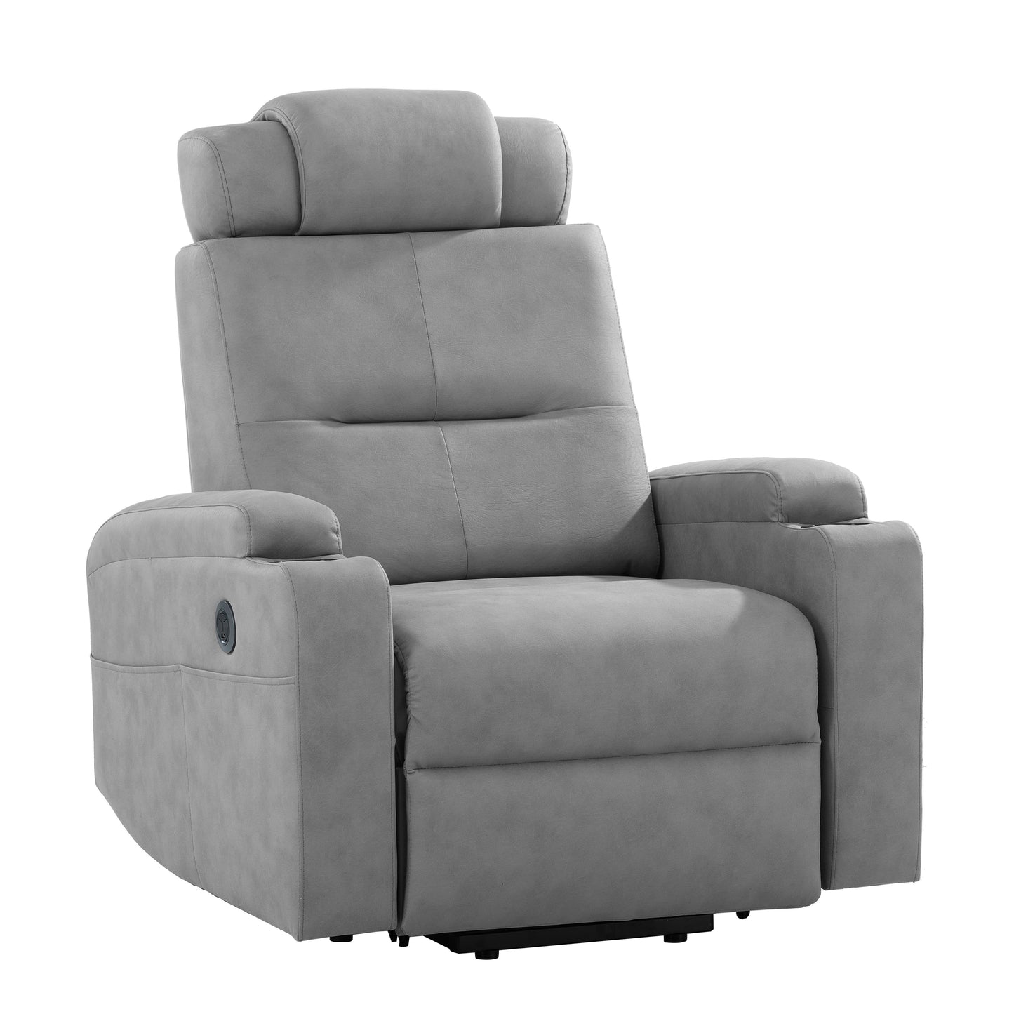 Comfortable Power Lift Recliner Chair for the Elderly with USB Charge Port (Light Gray)