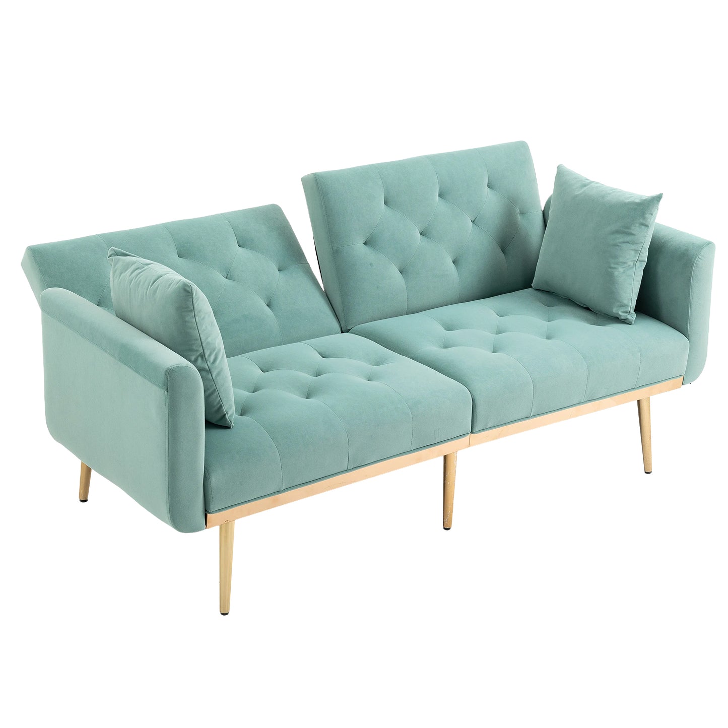 Velvet  Sofa , Accent sofa .loveseat sofa with metal  feet